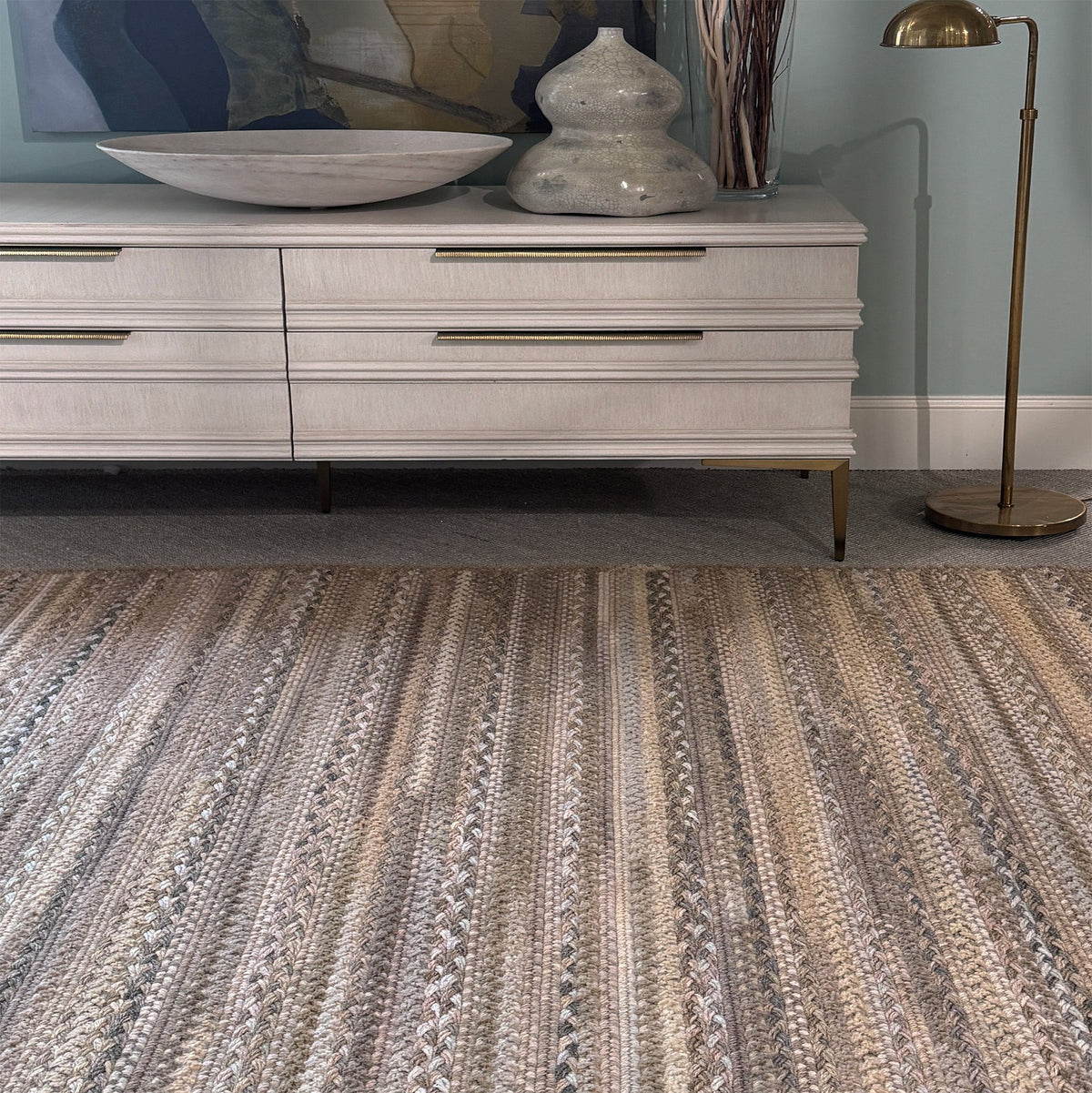 Bayview Neutral Braided Rug Cross Sewn Rectangle image
