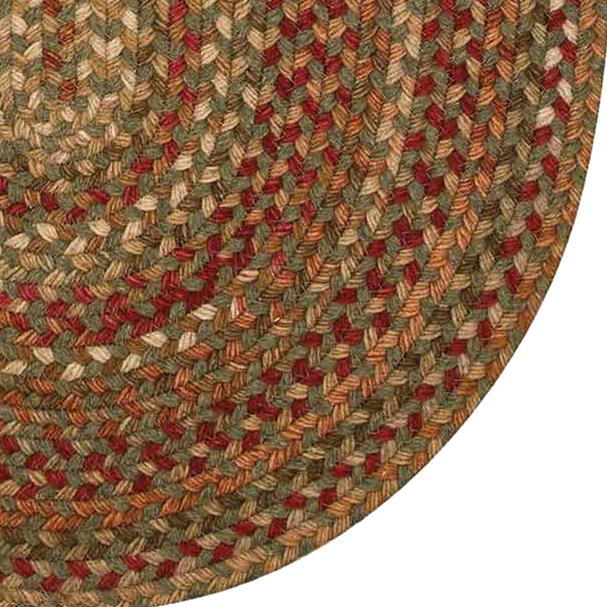 Homecoming Evergreen Braided Rug Oval image