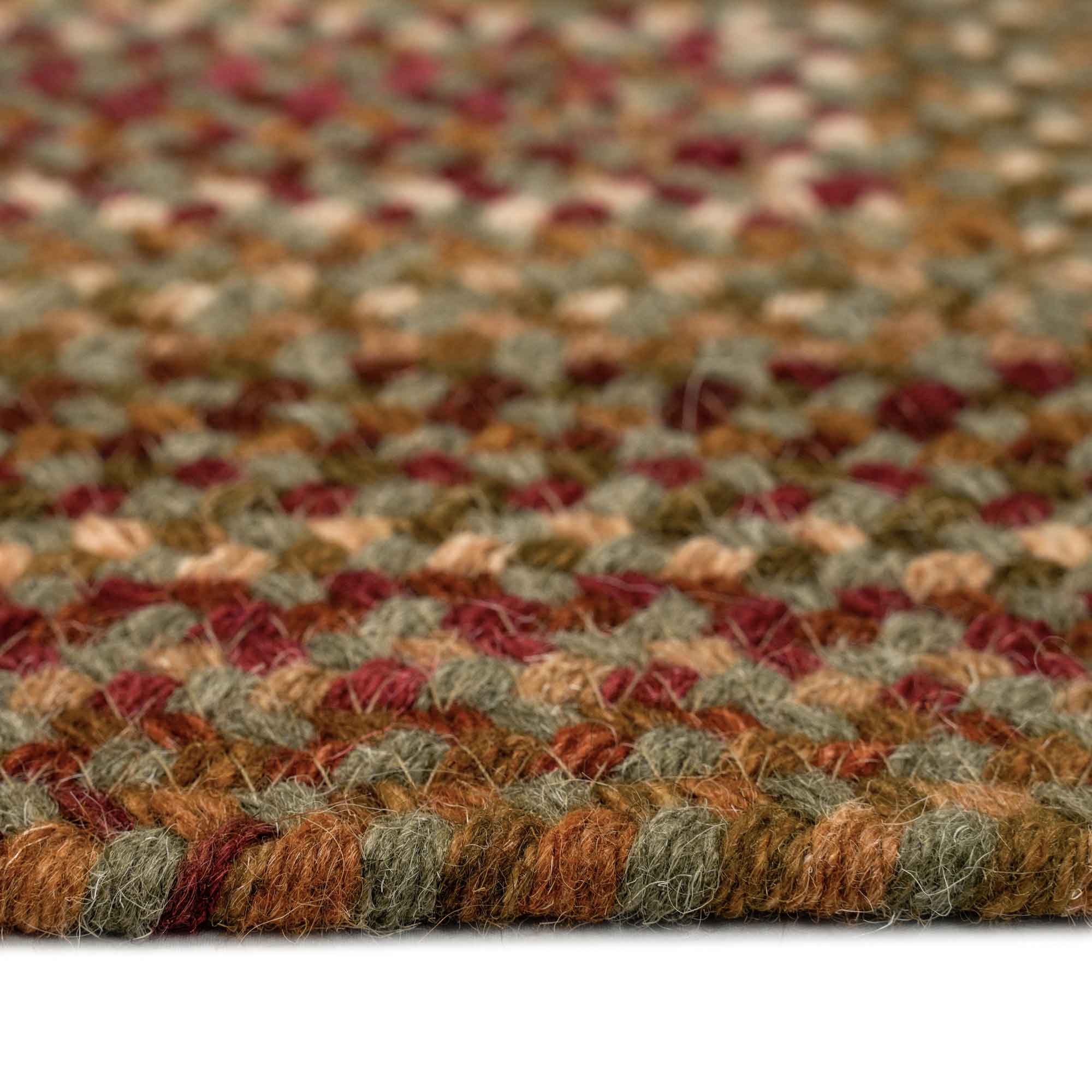 Homecoming Evergreen Braided Rug Cross Sewn Rectangle image