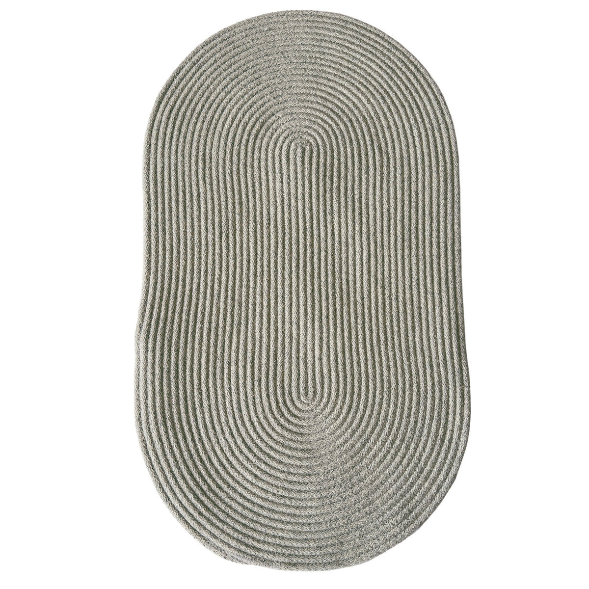 Westerly Lt. Grey Braided Rug Oval image