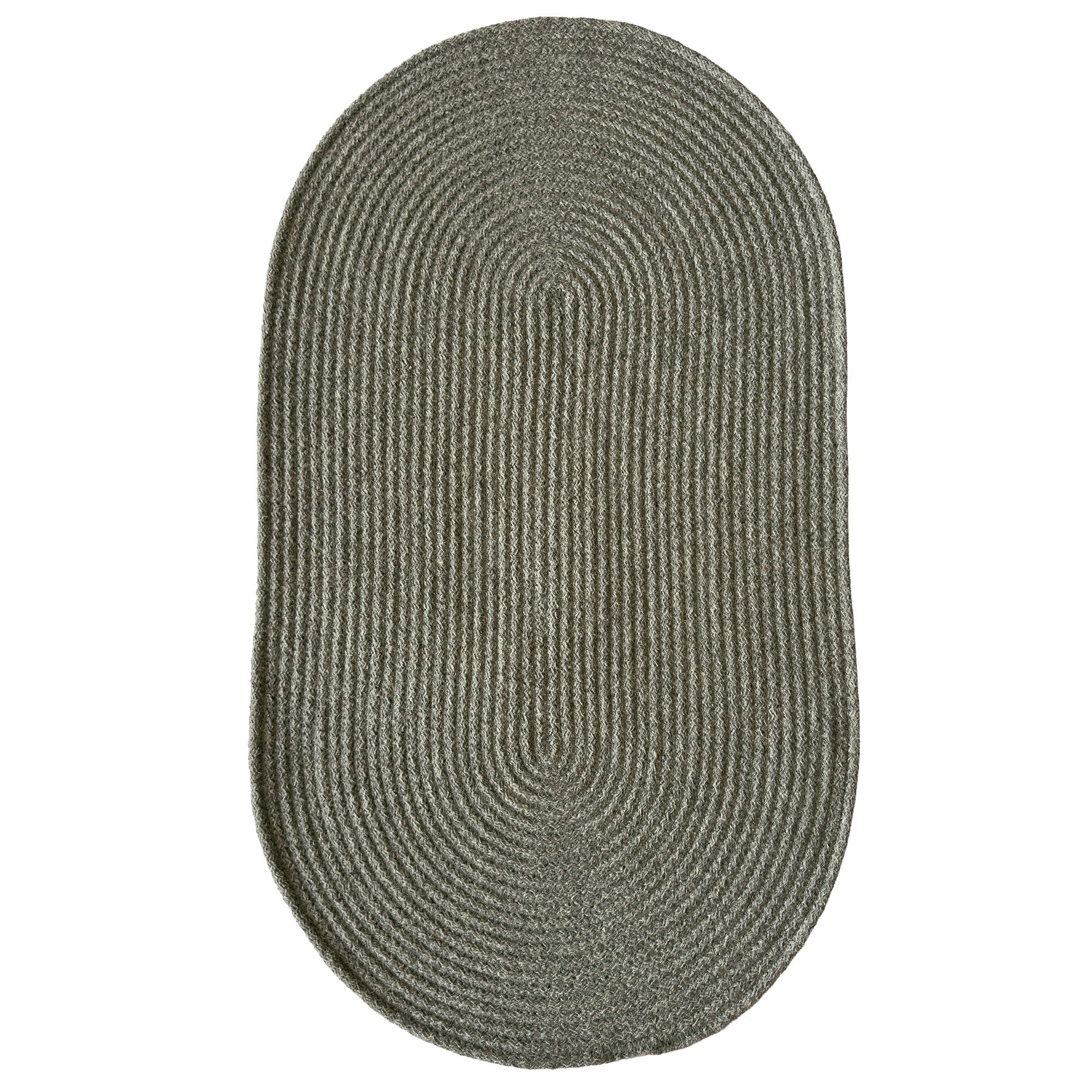 Westerly Dk. Grey Braided Rug Oval image