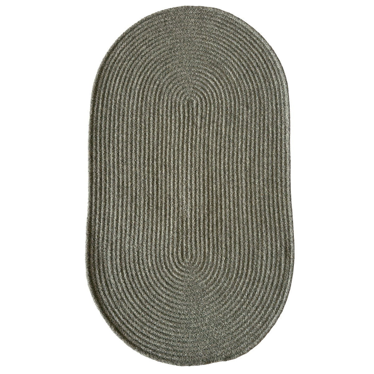 Westerly Dk. Grey Braided Rug Oval image