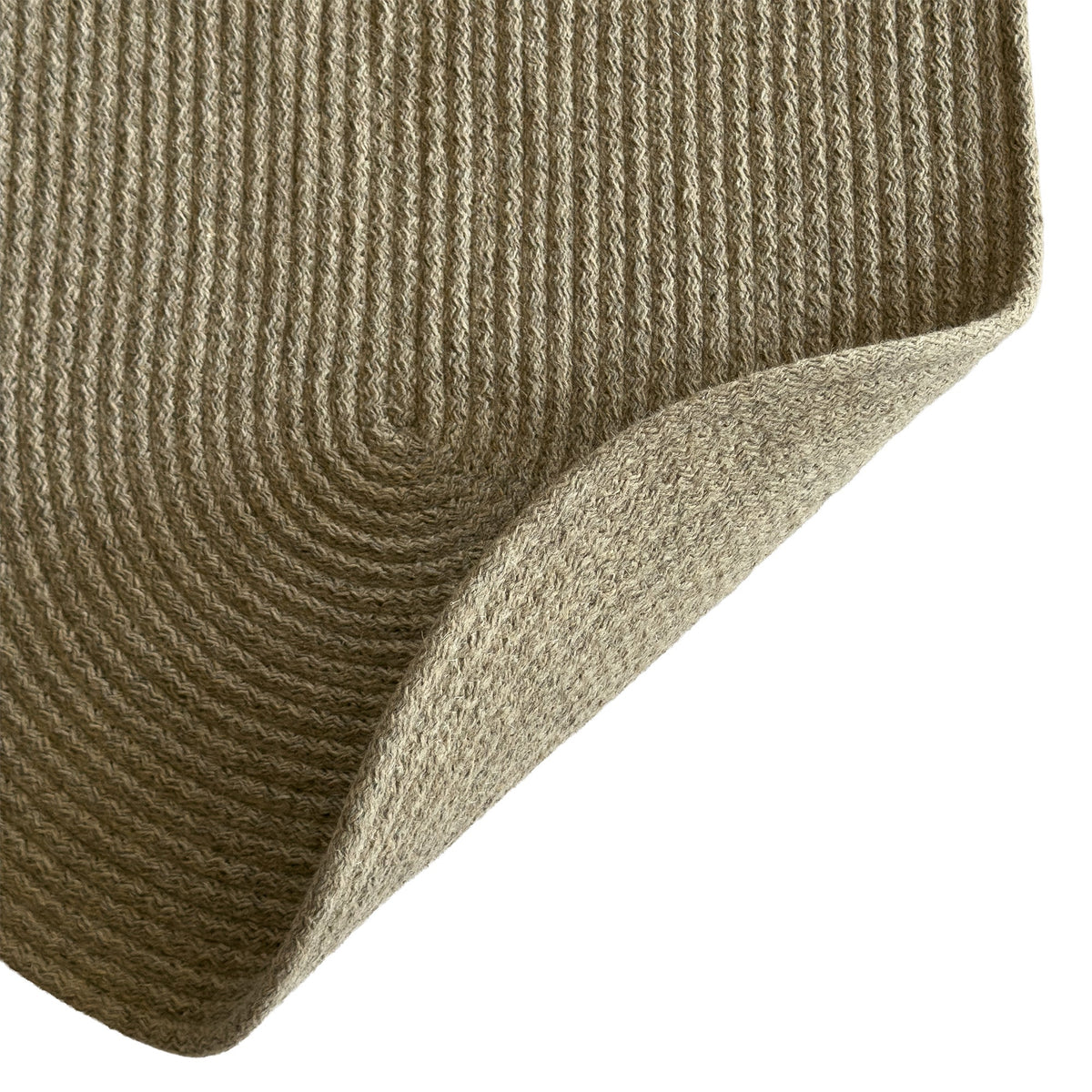 Westerly Lt. Beige Braided Rug Oval image