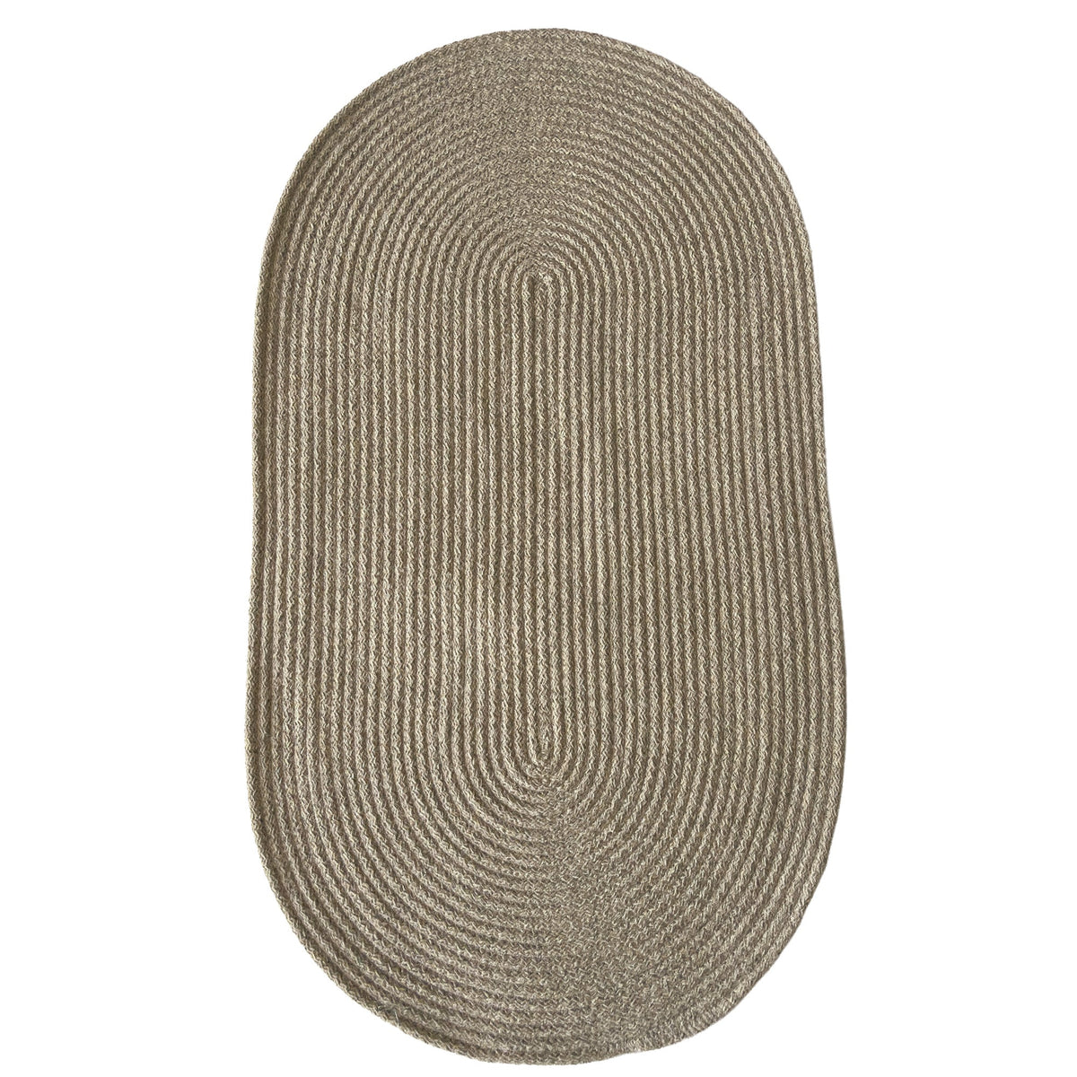 Westerly Lt. Beige Braided Rug Oval image