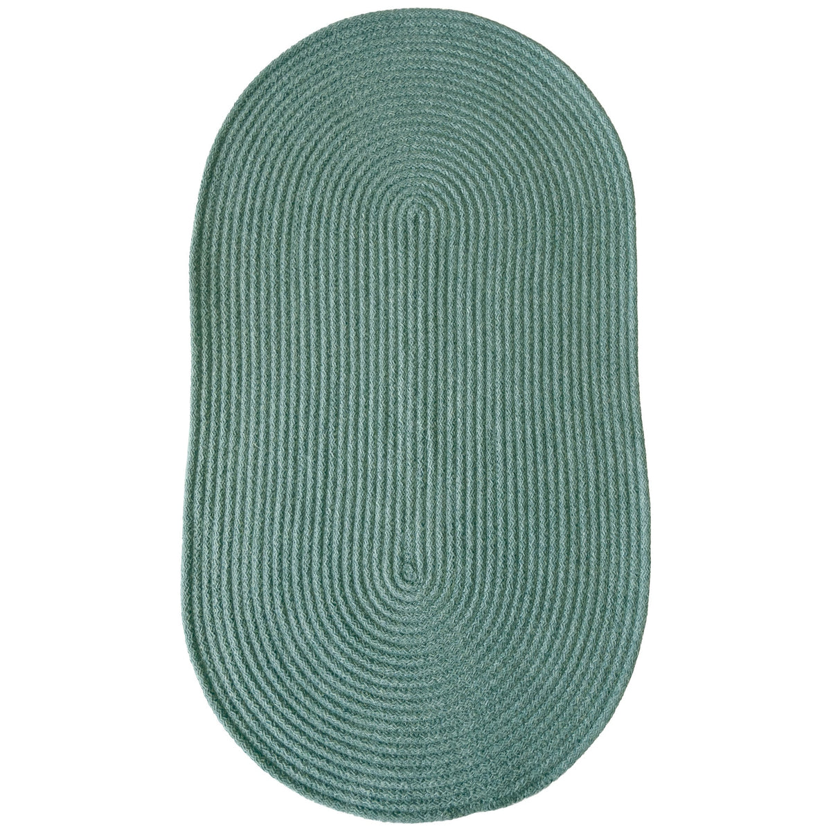Chatham Teal Braided Rug Oval image