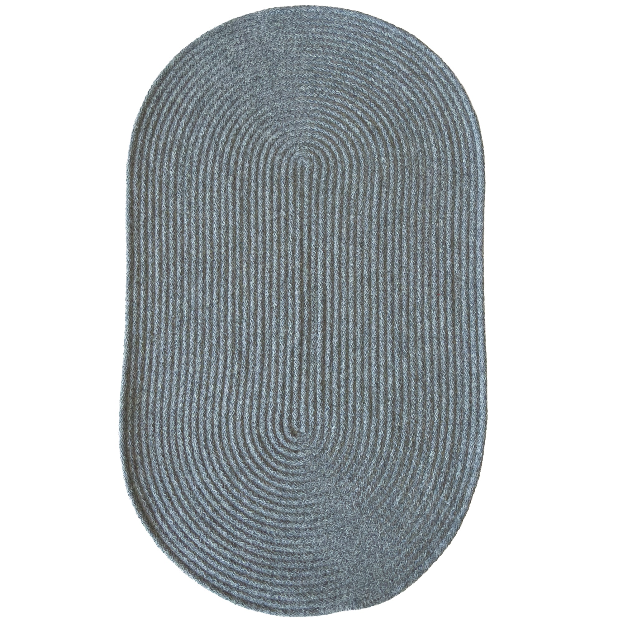 Chatham Light Grey Braided Rug Oval image