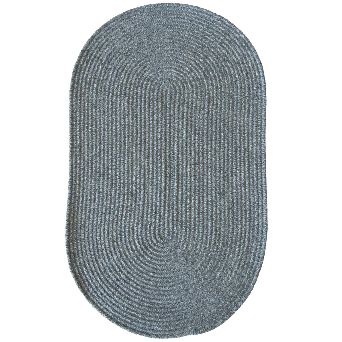 Chatham Light Grey Braided Rug Oval image