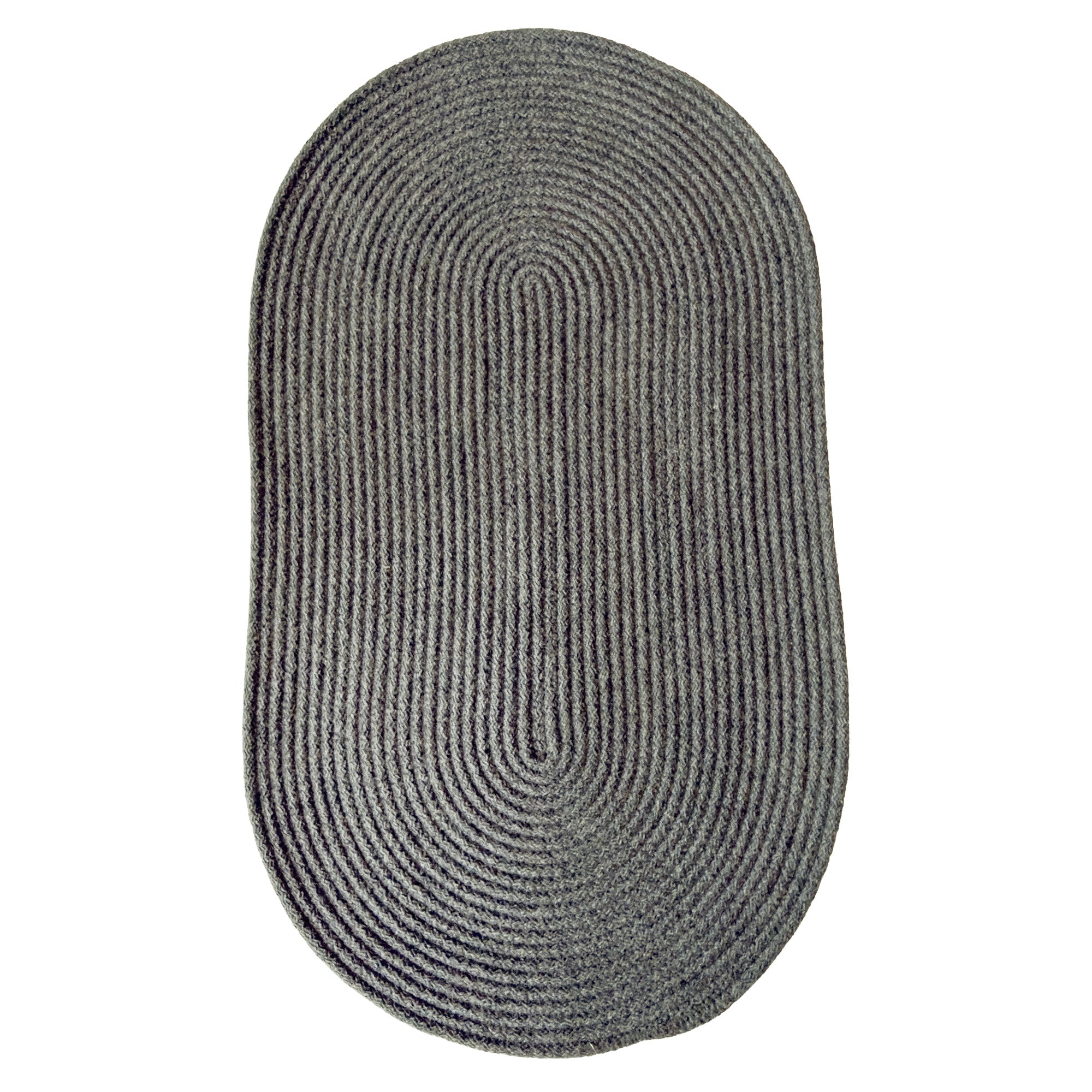 Chatham Slate Braided Rug Oval image