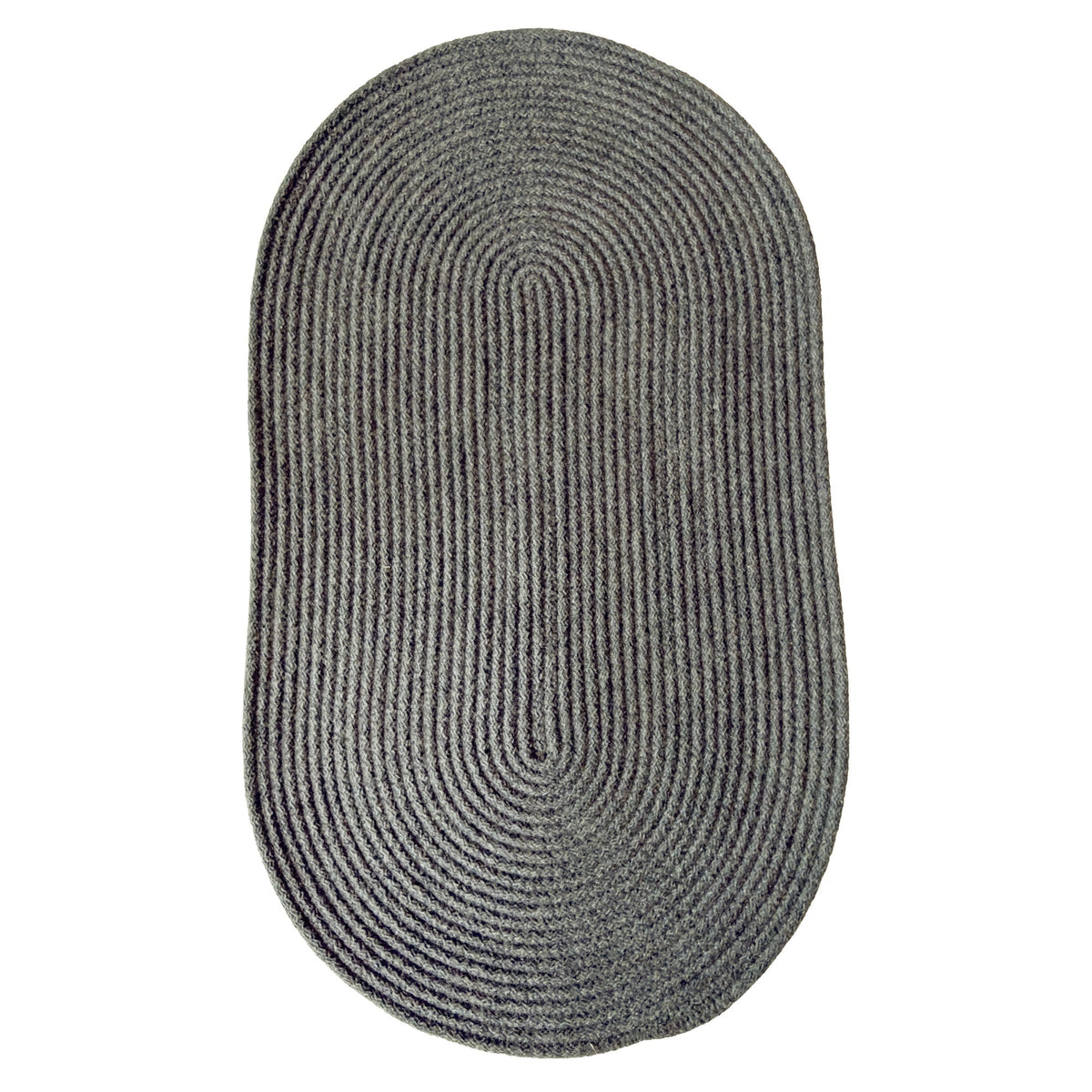 Chatham Slate Braided Rug Oval image