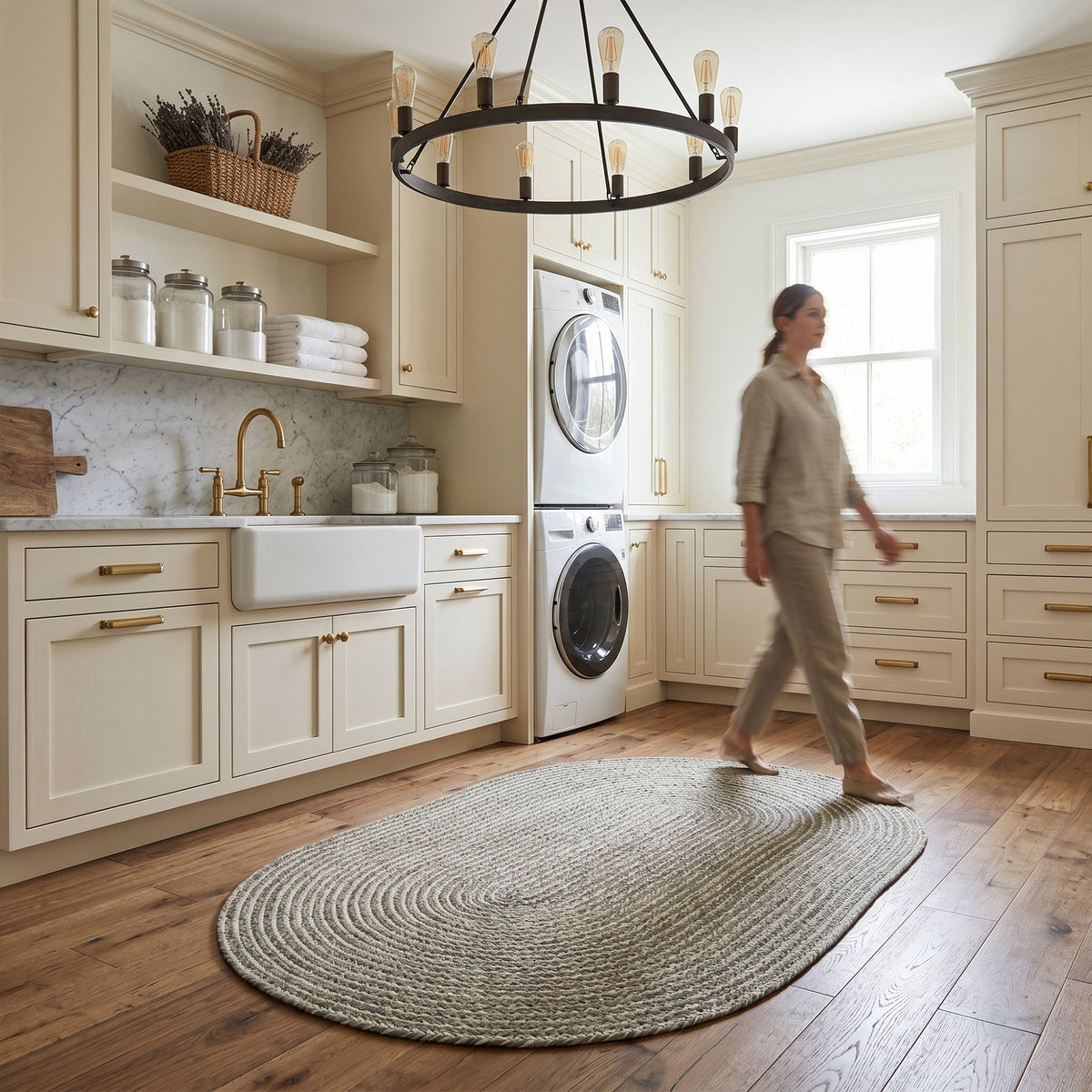 Litchfield Cobblestone Braided Rug Oval image