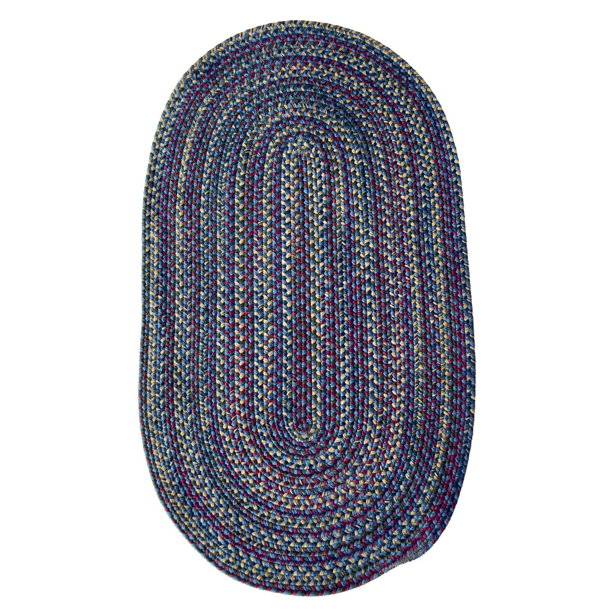 Beachwood Med. Blue Multi Braided Rug Oval image