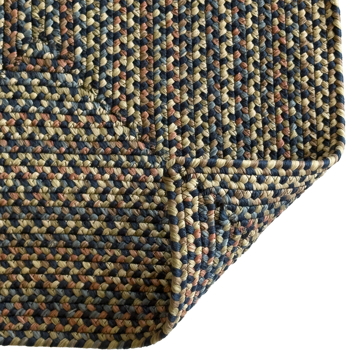 Beachwood Navy Multi Braided Rug Concentric Rectangle image