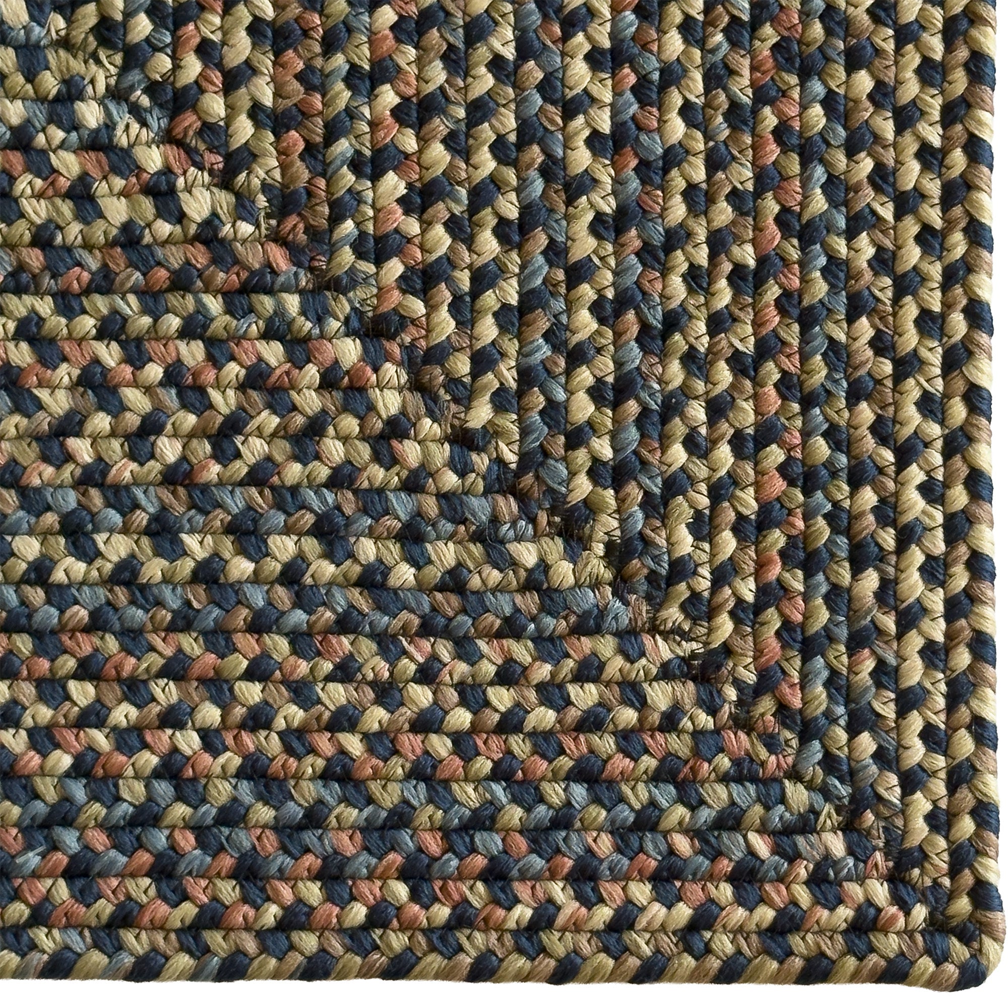 Beachwood Navy Multi Braided Rug Concentric Rectangle image