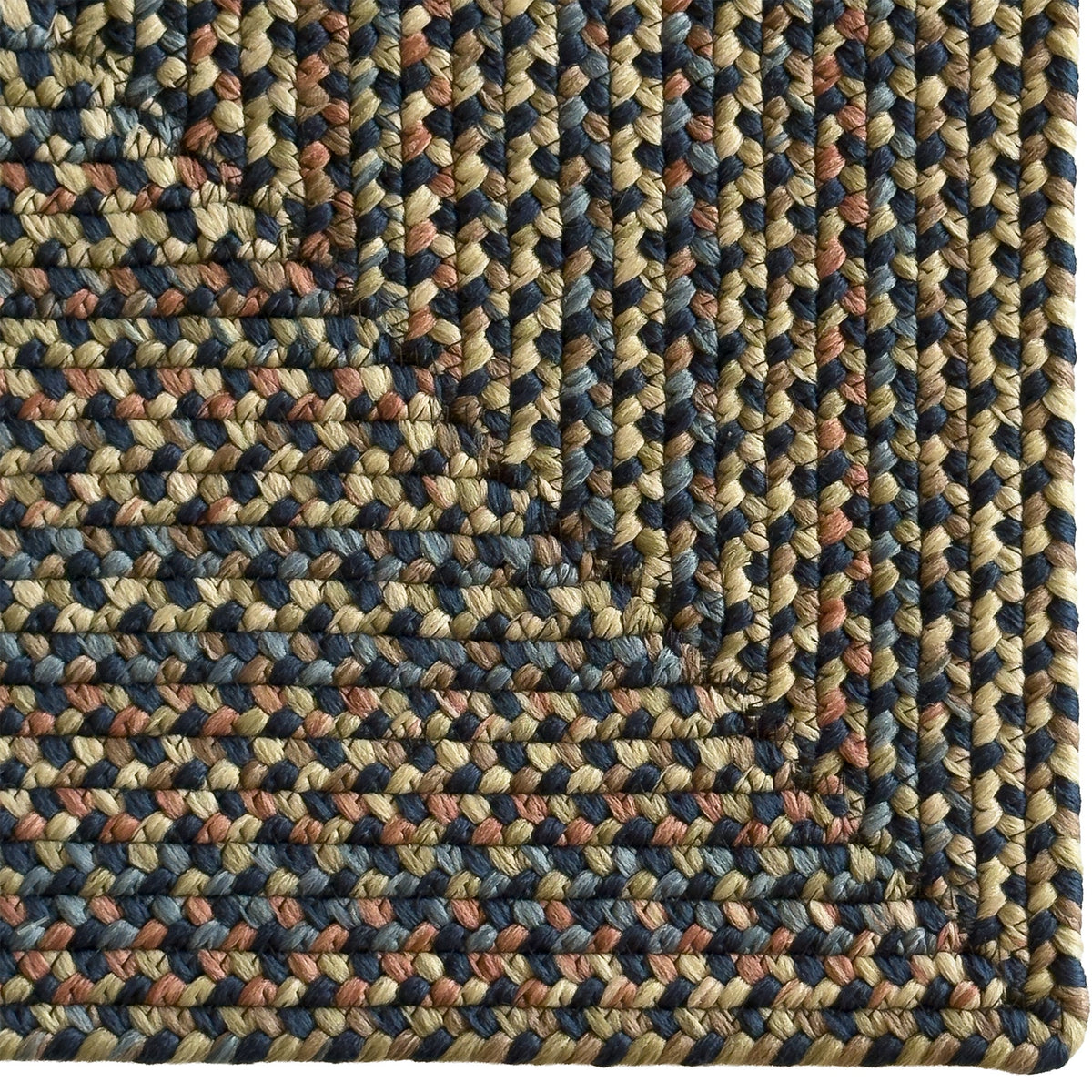 Beachwood Navy Multi Braided Rug Concentric Rectangle image