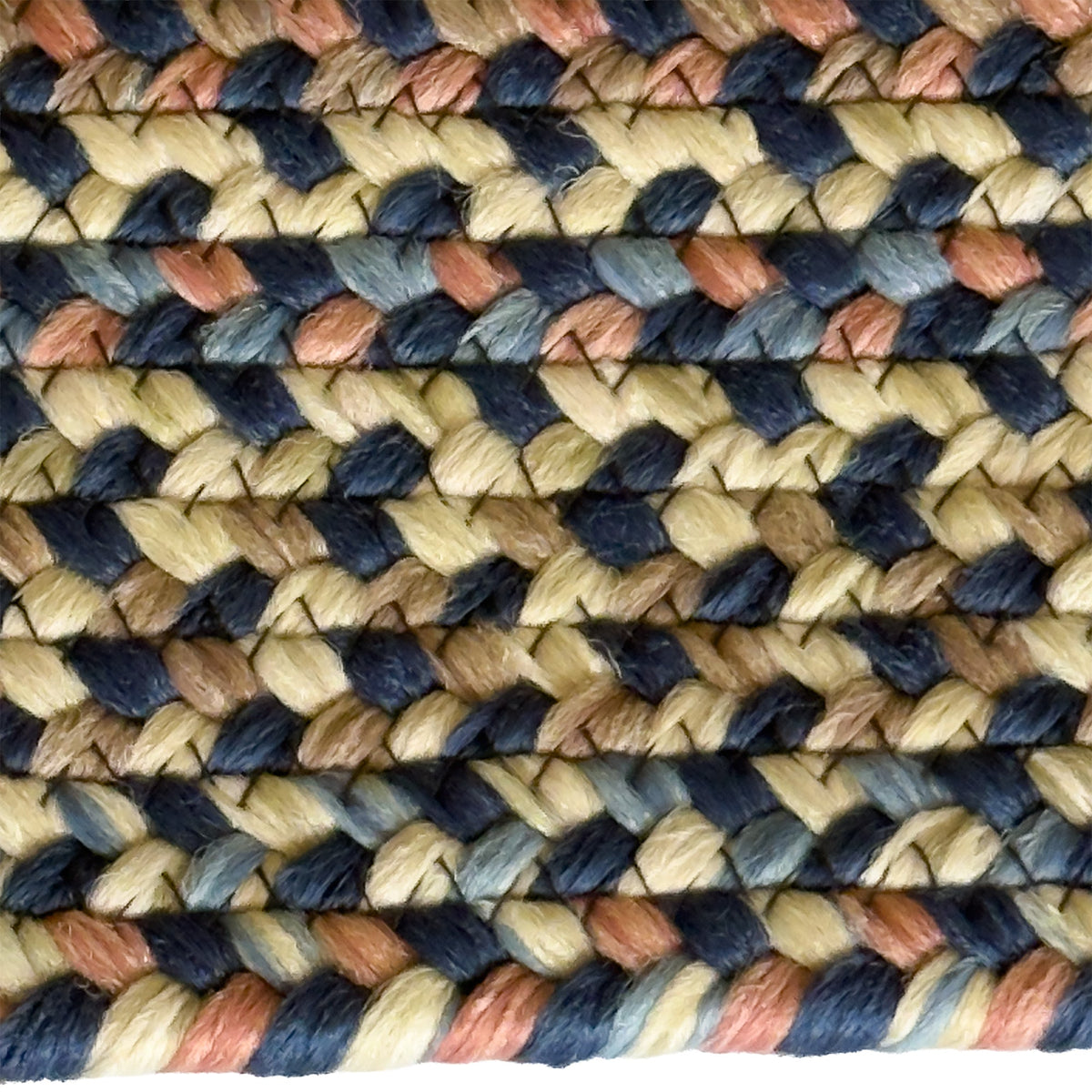 Beachwood Navy Multi Braided Rug Concentric Rectangle image