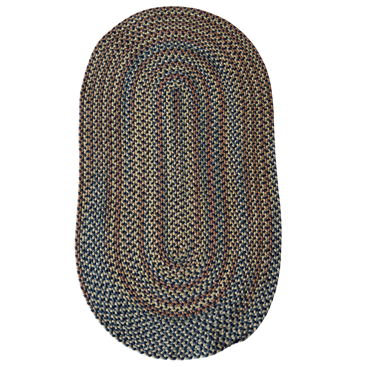 Beachwood Navy Multi Braided Rug Oval image