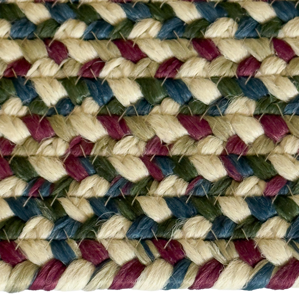 Beachwood Linen Multi Braided Rug Concentric Rectangle image