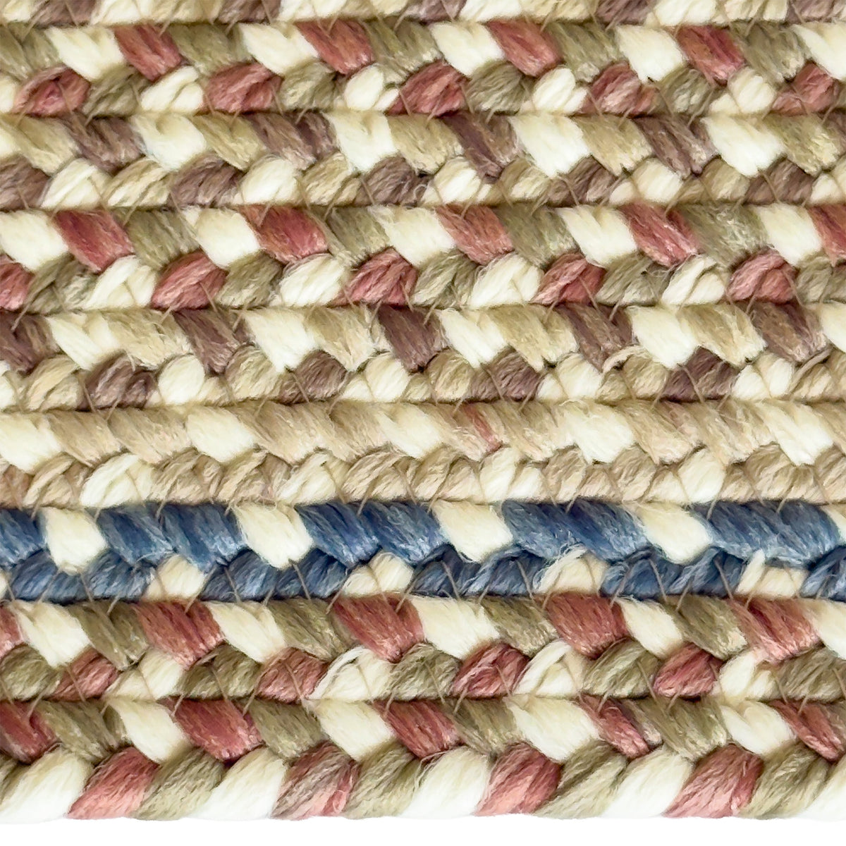 Beachwood Vanilla Multi Braided Rug Concentric Rectangle image
