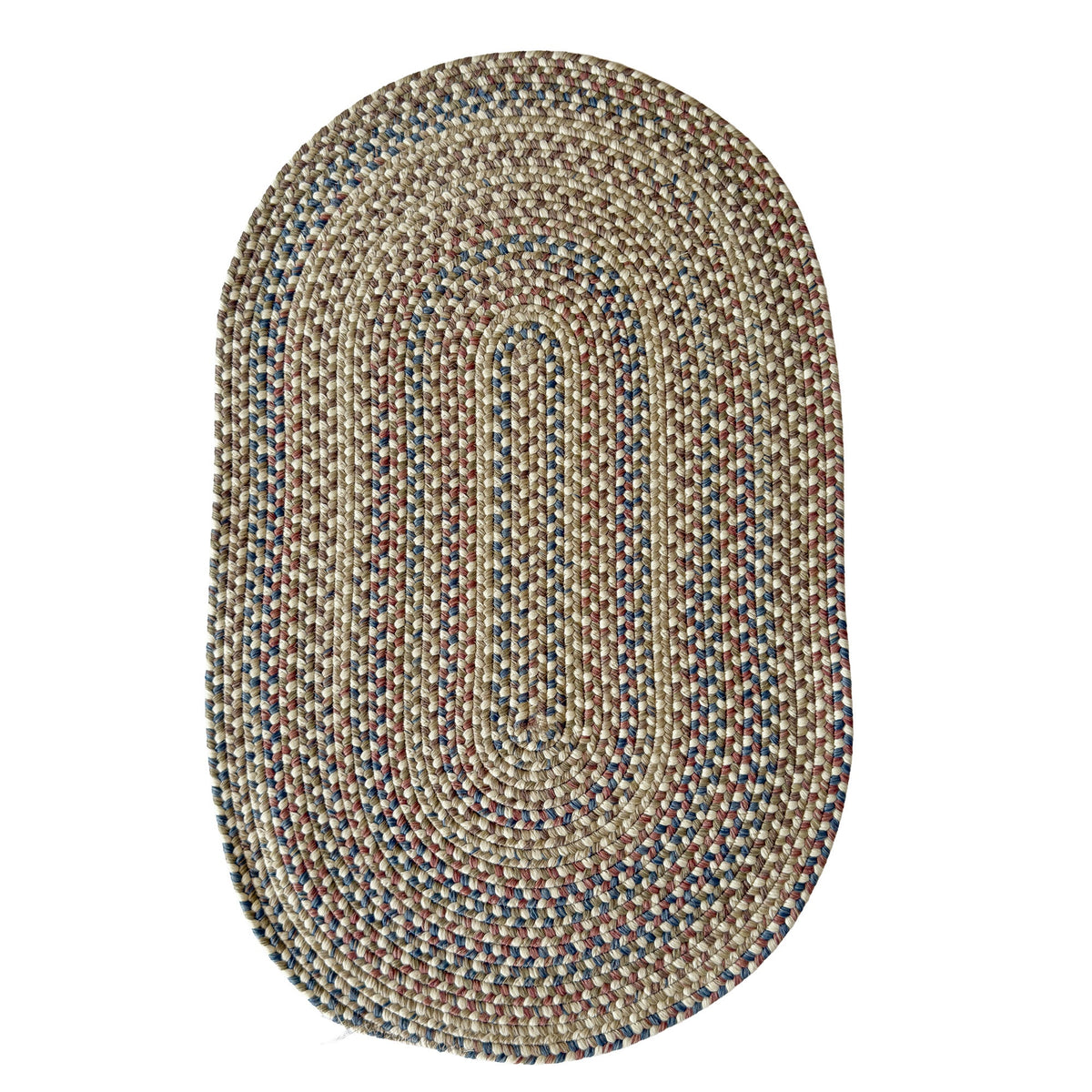 Beachwood Vanilla Multi Braided Rug Oval image
