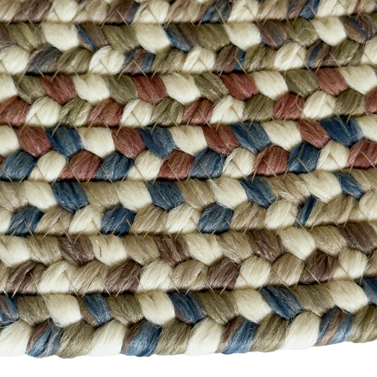Beachwood Vanilla Multi Braided Rug Oval image
