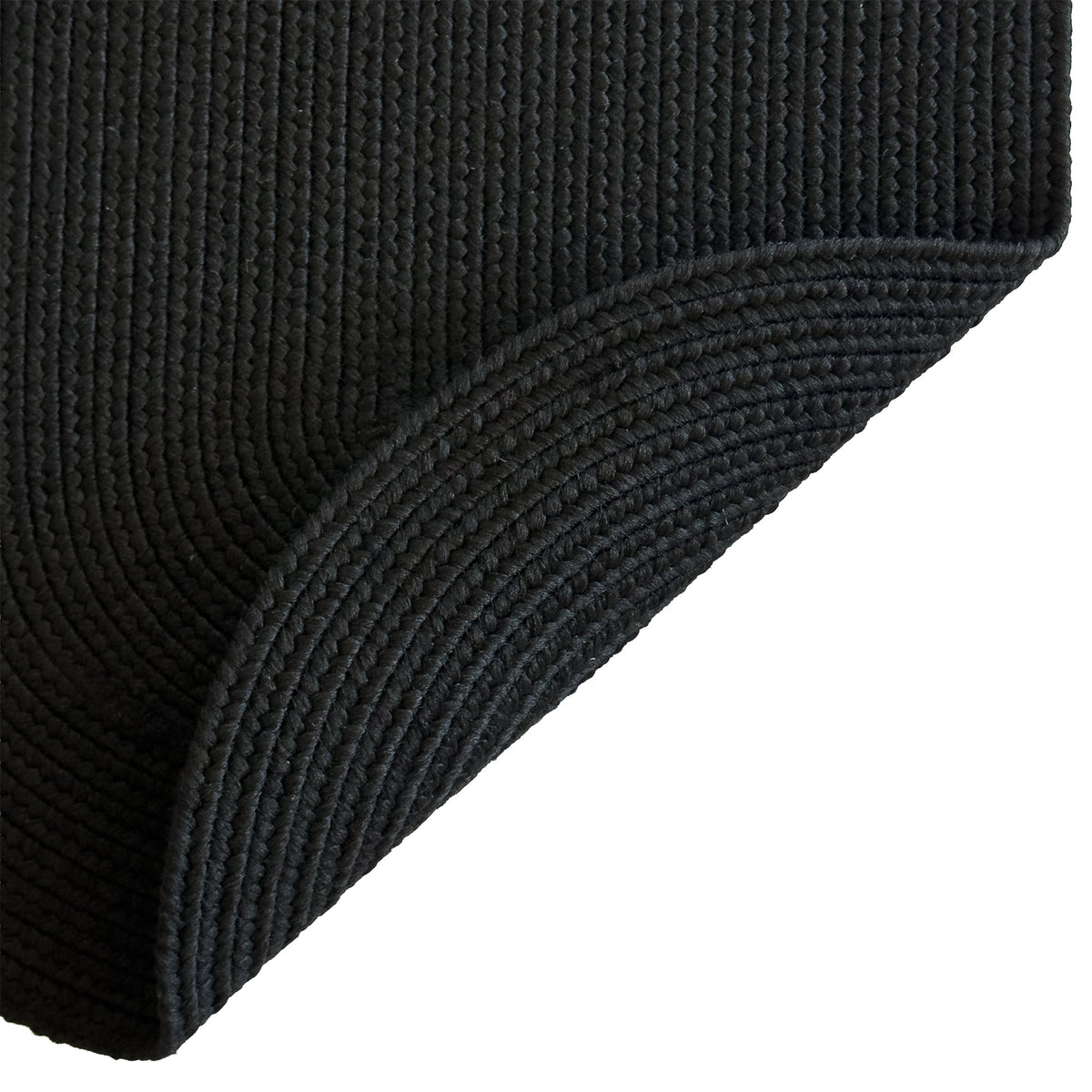 Shoreline Black Braided Rug Oval image