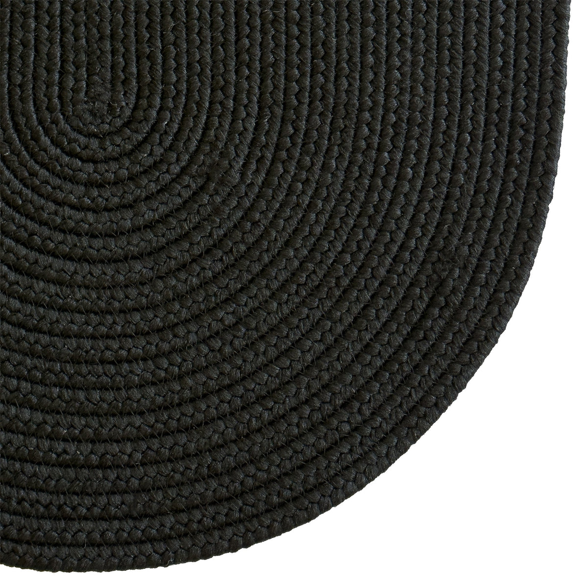 Shoreline Black Braided Rug Oval image