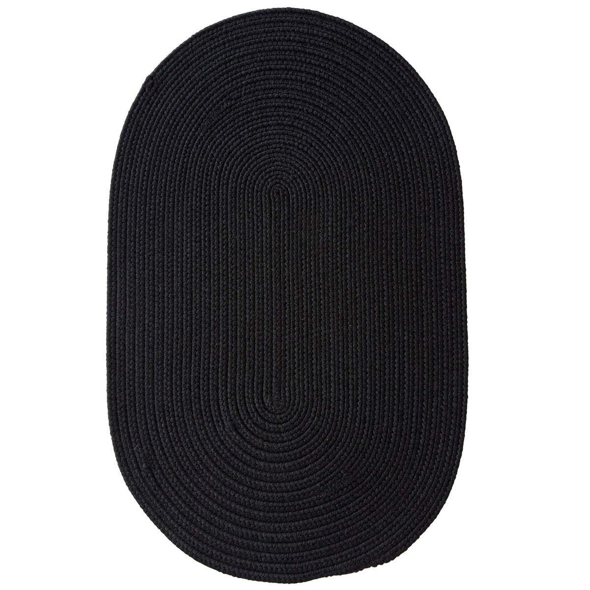 Shoreline Black Braided Rug Oval image
