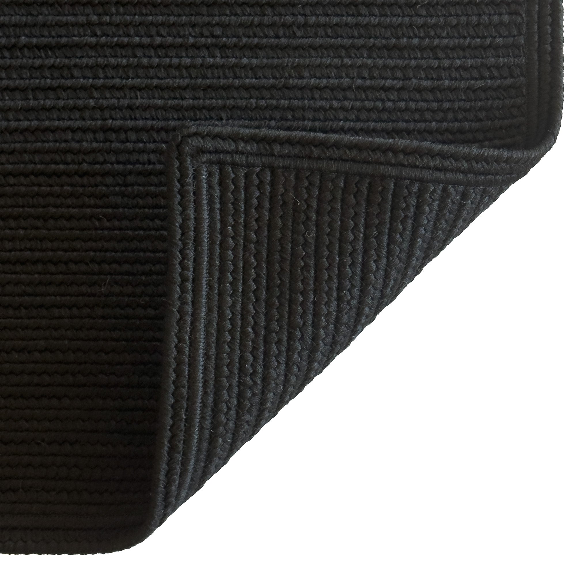Shoreline Black Braided Rug Cross Sewn Rectangle image