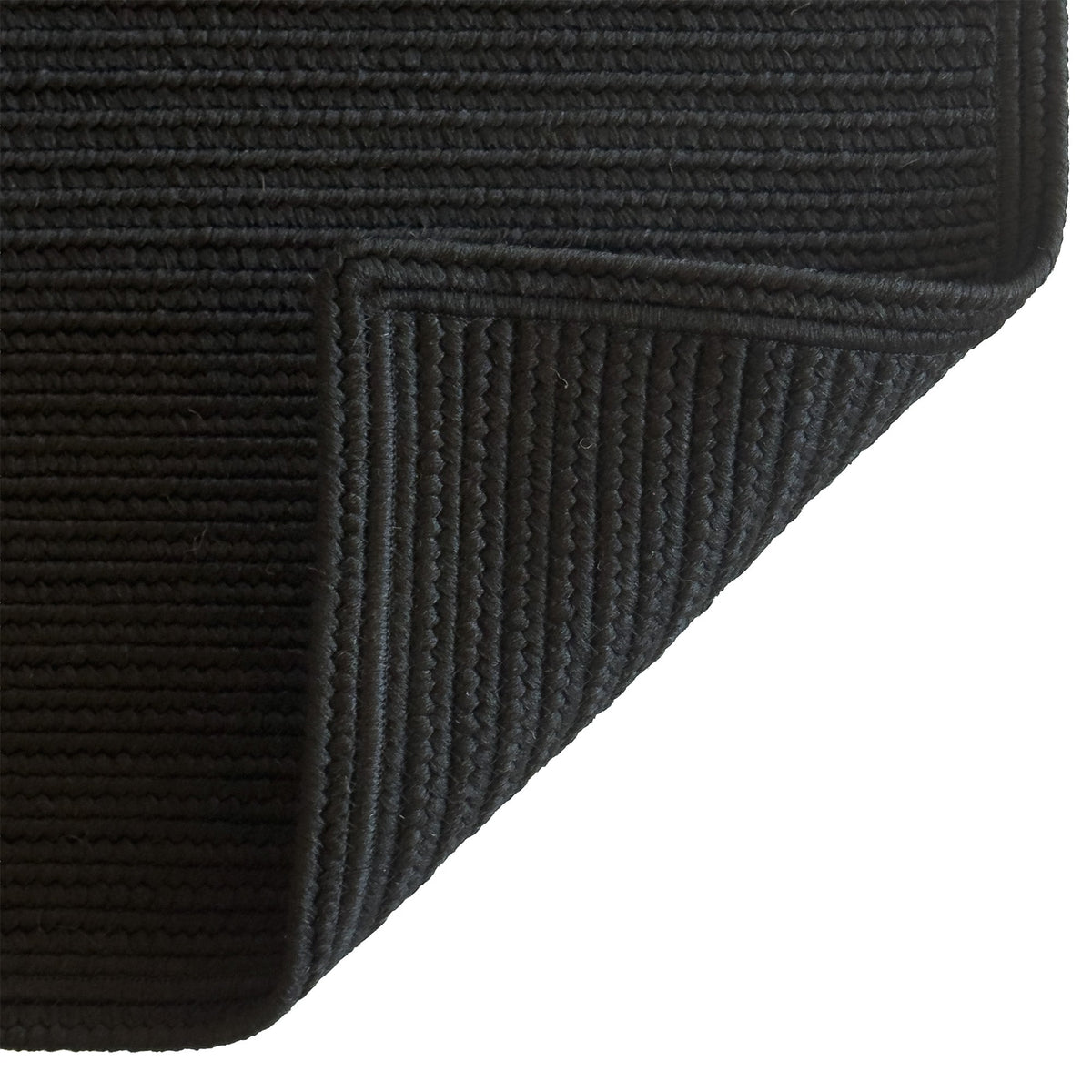 Shoreline Black Braided Rug Cross Sewn Rectangle image