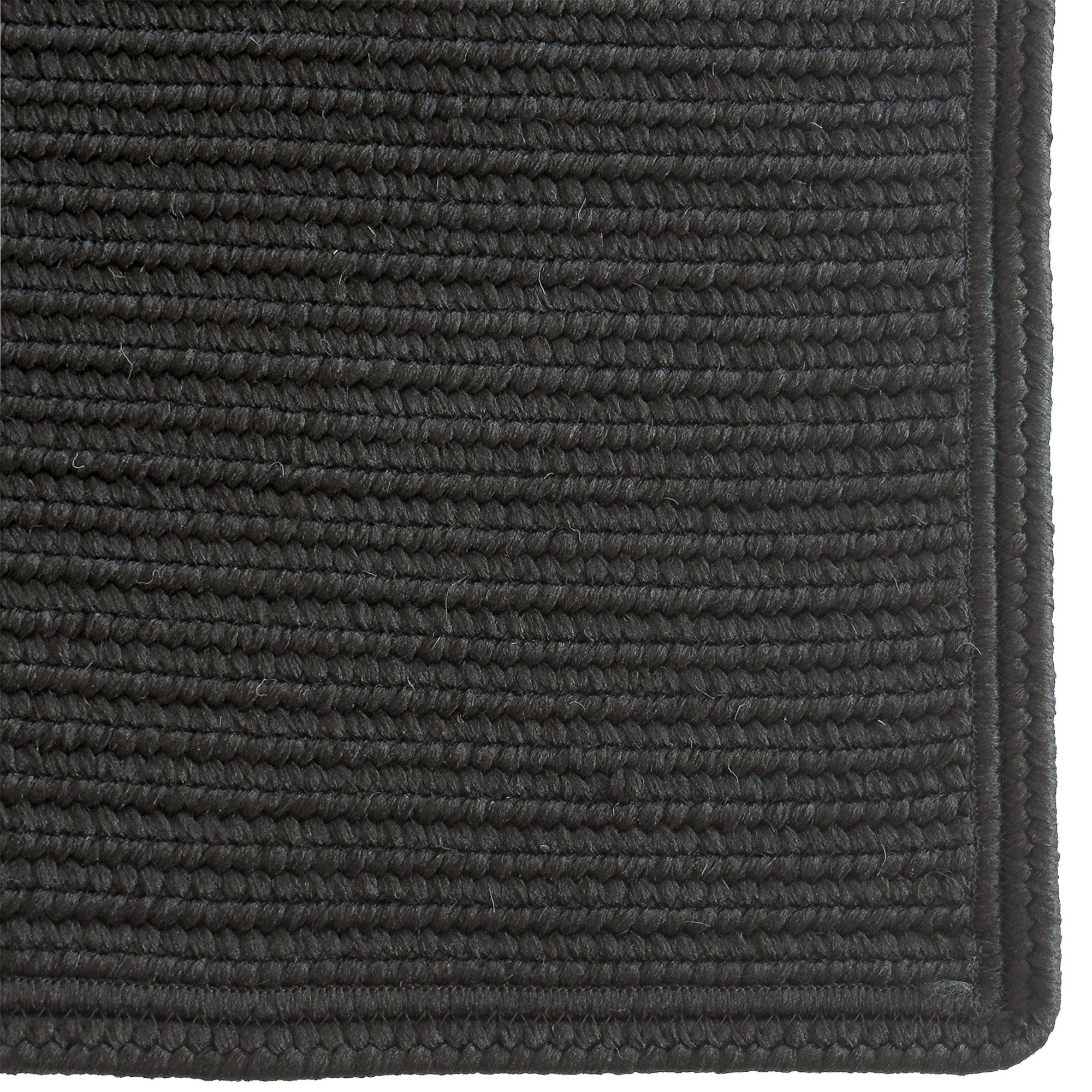 Shoreline Black Braided Rug Cross Sewn Rectangle image