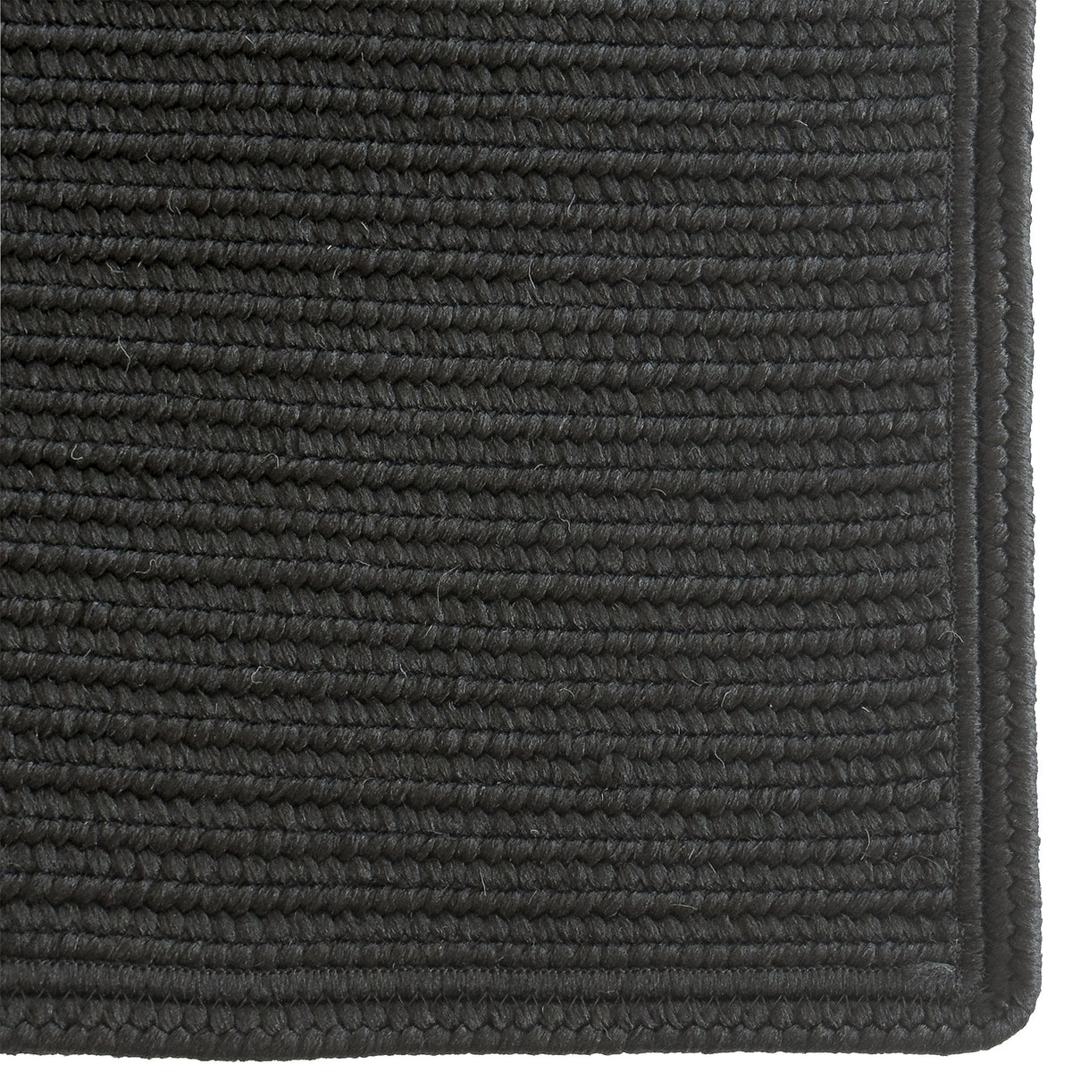 Shoreline Black Braided Rug Cross Sewn Rectangle image