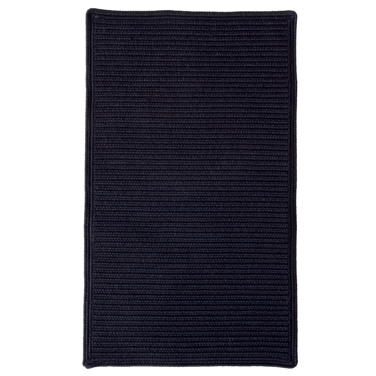 Shoreline Black Braided Rug Cross Sewn Rectangle image