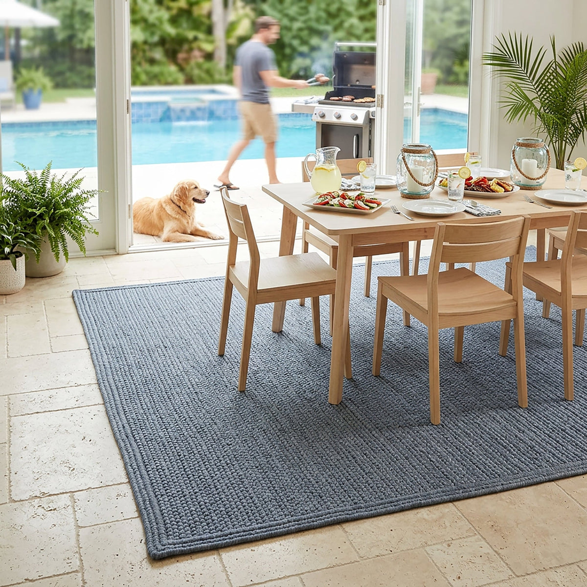 Shoreline Harbor Braided Rug Cross Sewn Rectangle image