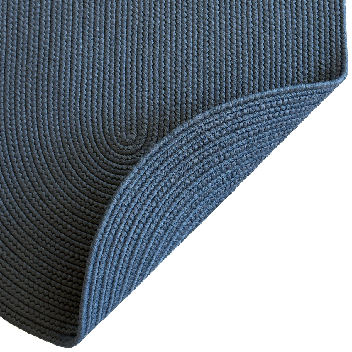 Shoreline Ocean Blue Braided Rug Oval image