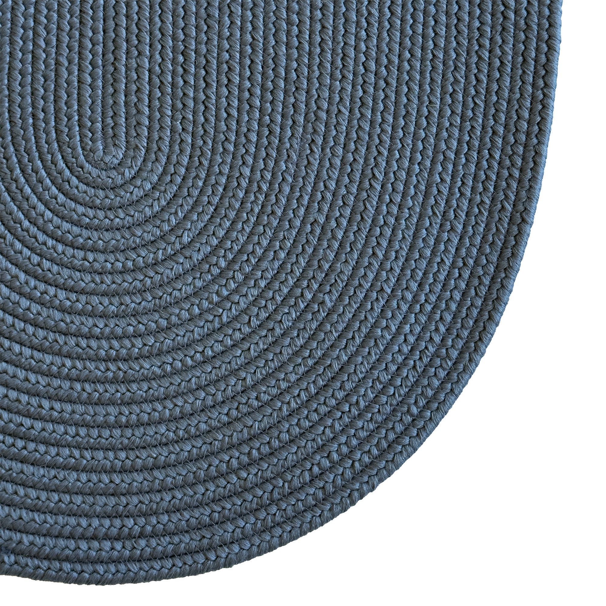 Shoreline Ocean Blue Braided Rug Oval image