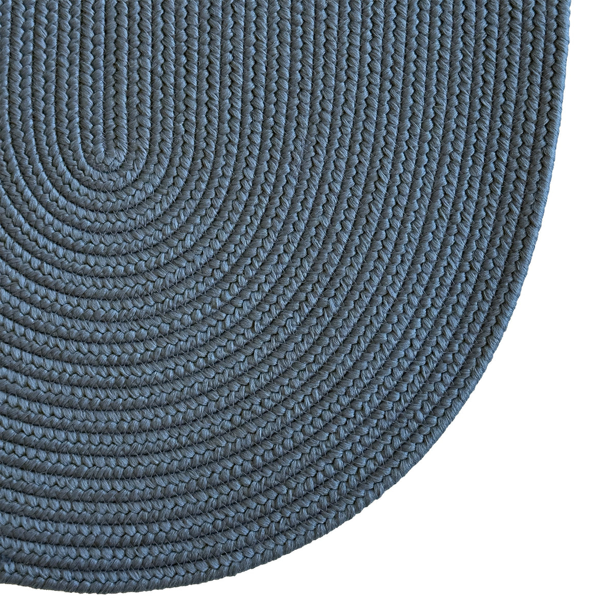 Shoreline Ocean Blue Braided Rug Oval image