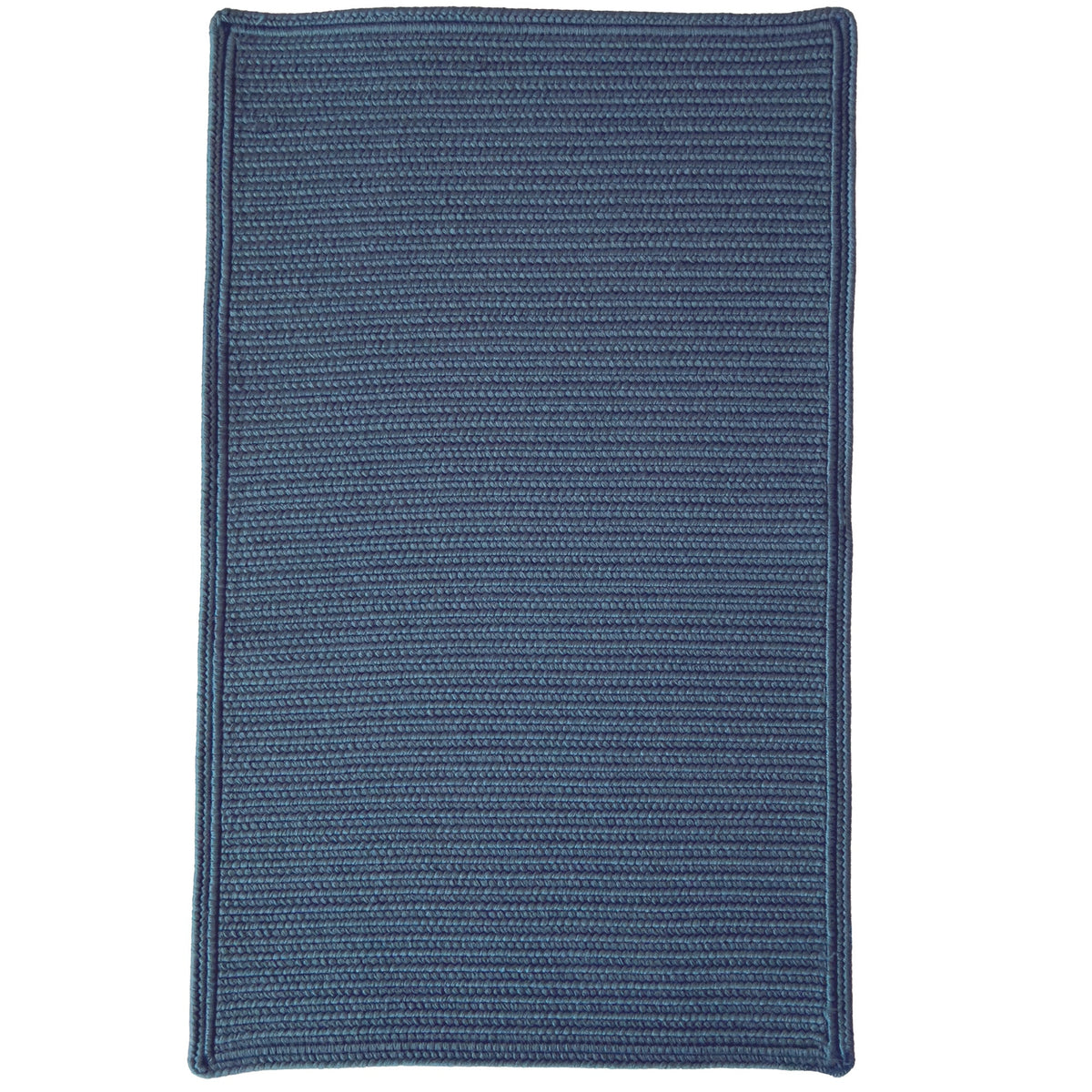 Shoreline Ocean Blue Braided Rug Cross Sewn Rectangle image