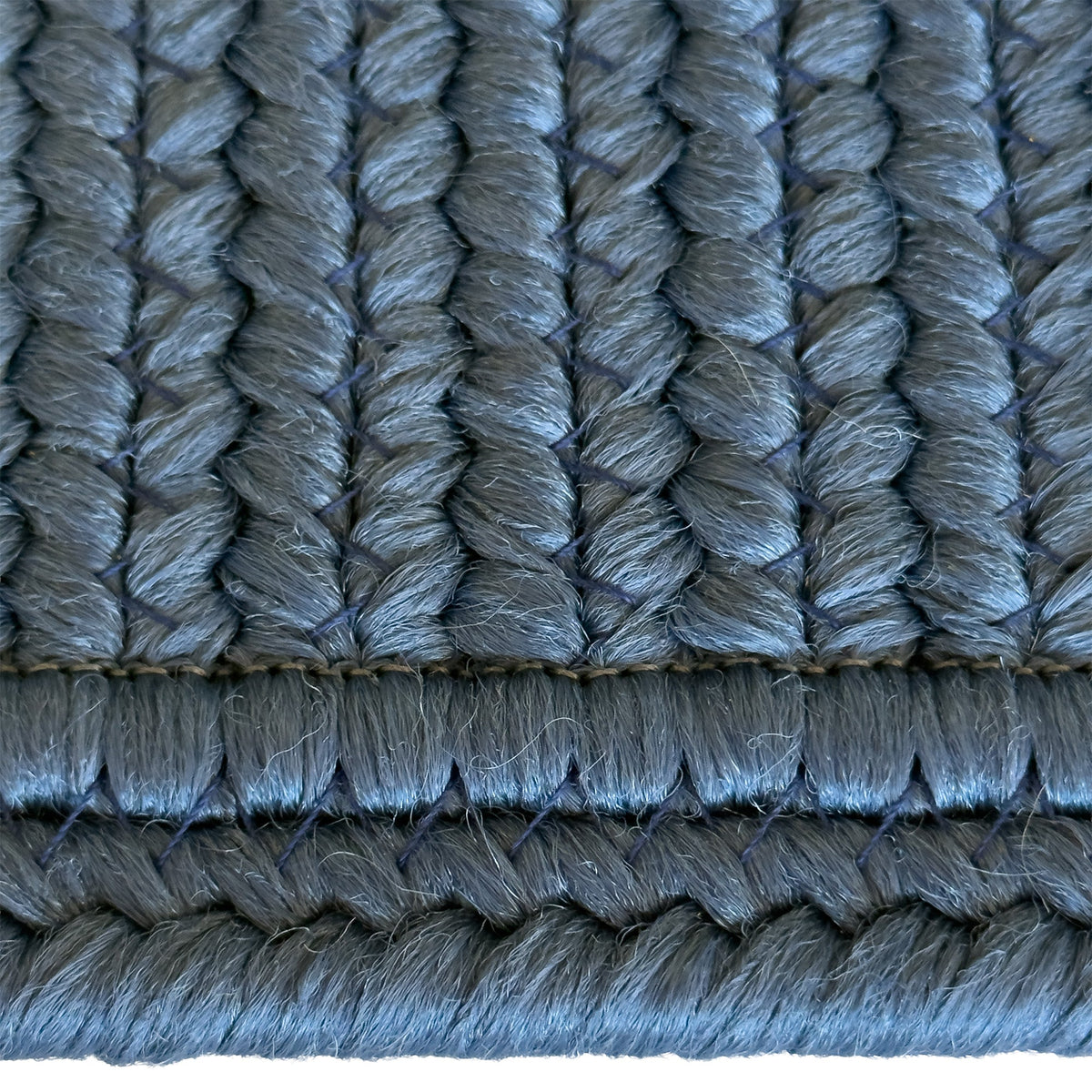 Shoreline Ocean Blue Braided Rug Cross Sewn Rectangle image