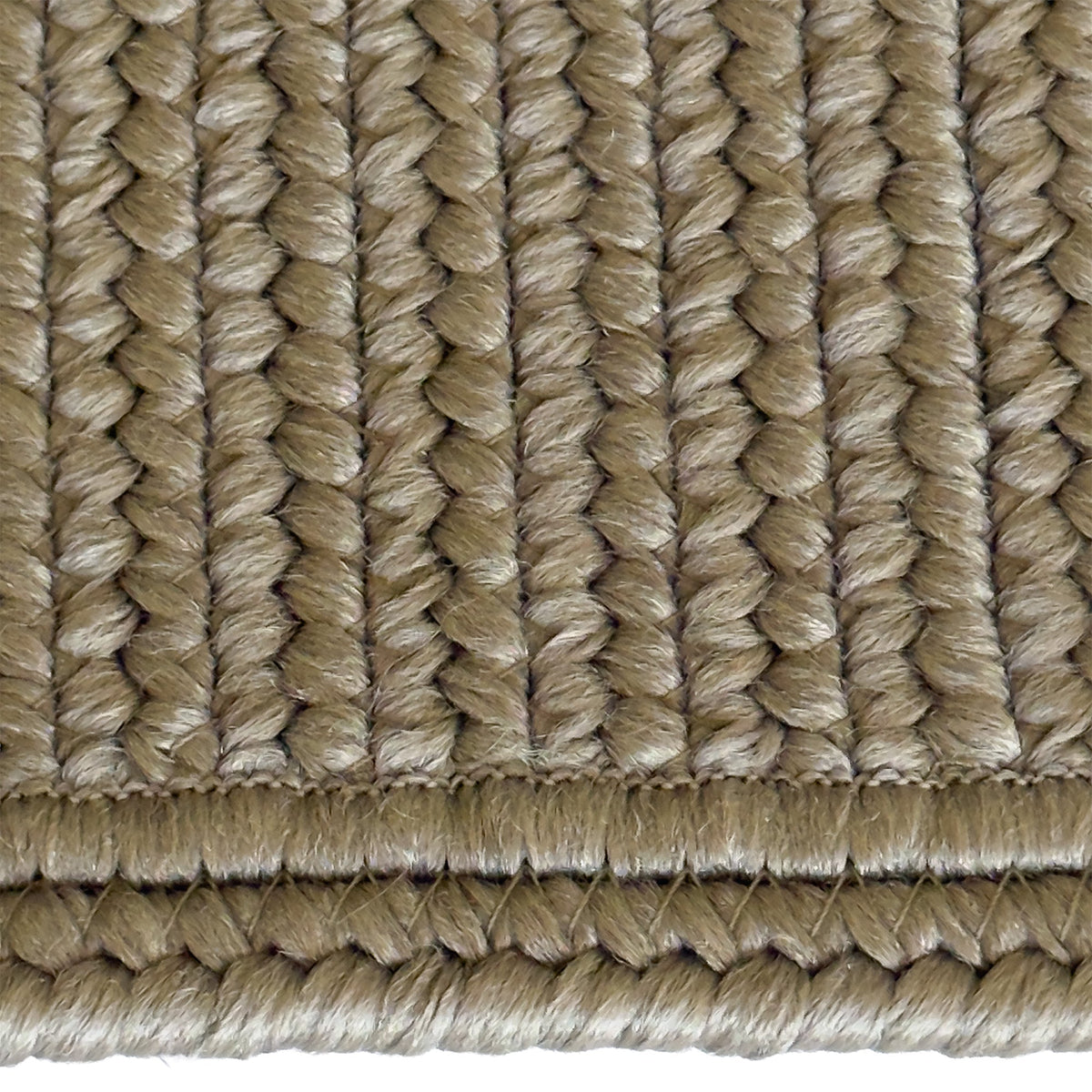Shoreline Khaki Braided Rug Cross Sewn Rectangle image