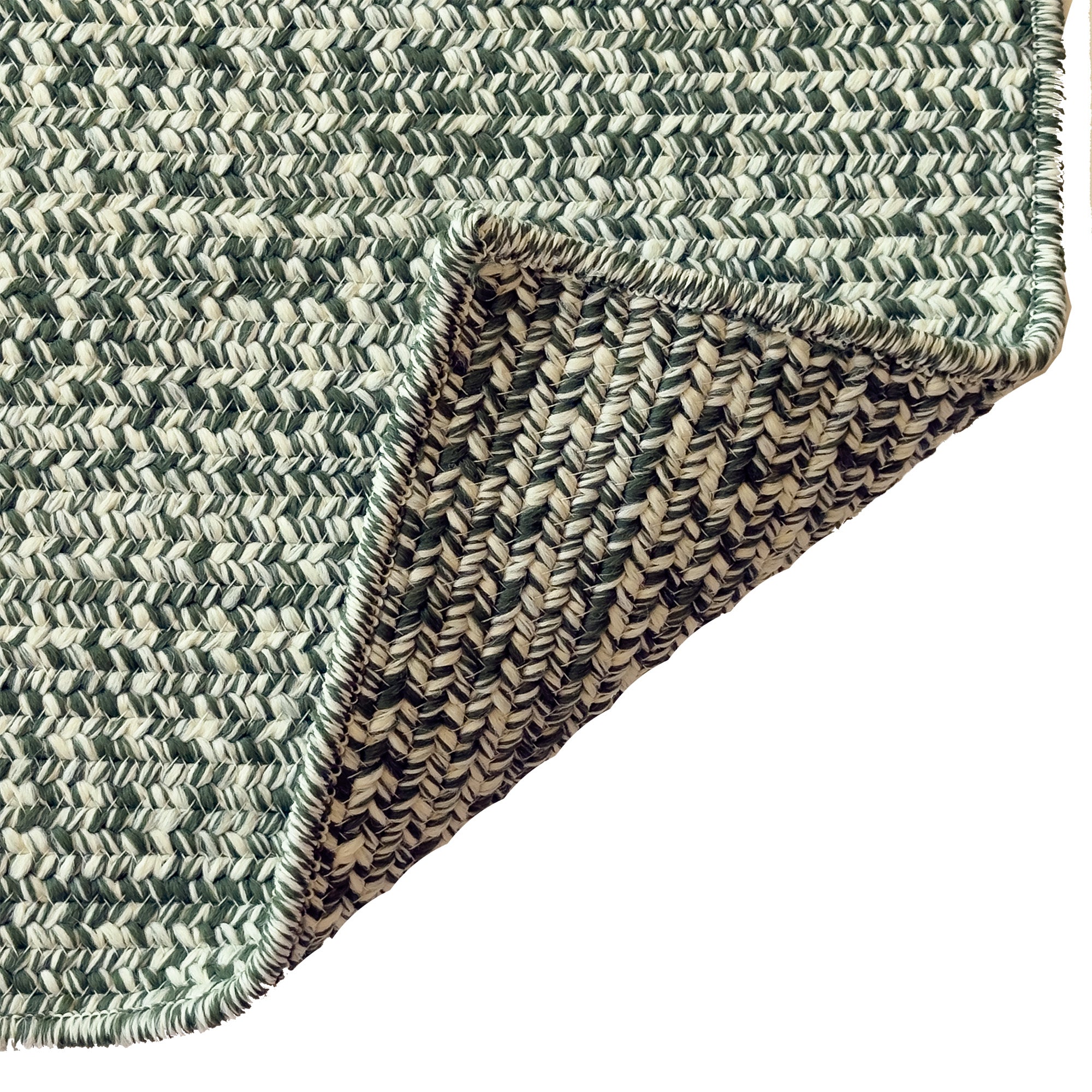 Beach Barn Tweed Seaweed Braided Rug Cross Sewn Rectangle image