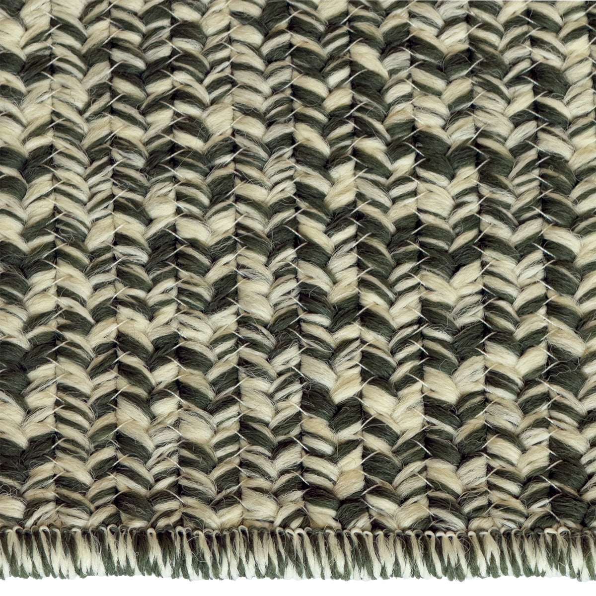 Beach Barn Tweed Seaweed Braided Rug Cross Sewn Rectangle image