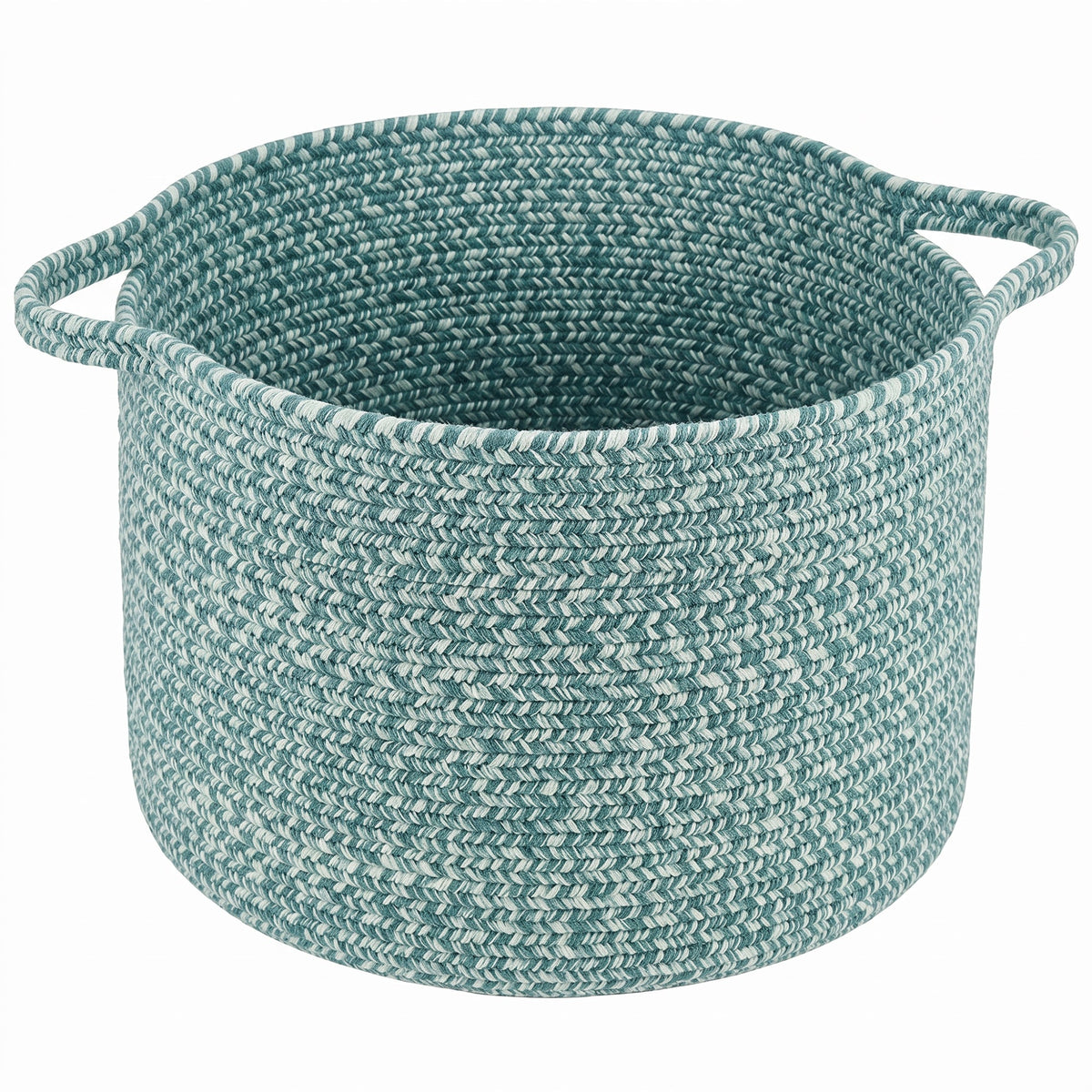 Beach Barn Tweed Lake Braided Rug Basket image