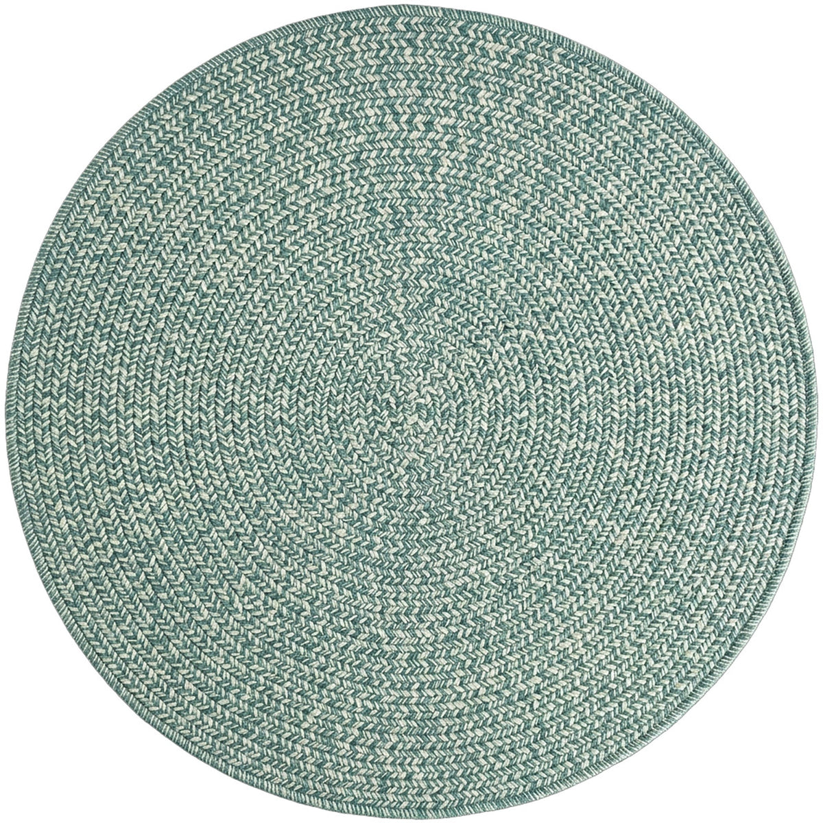 Beach Barn Tweed Lake Braided Rug Round image