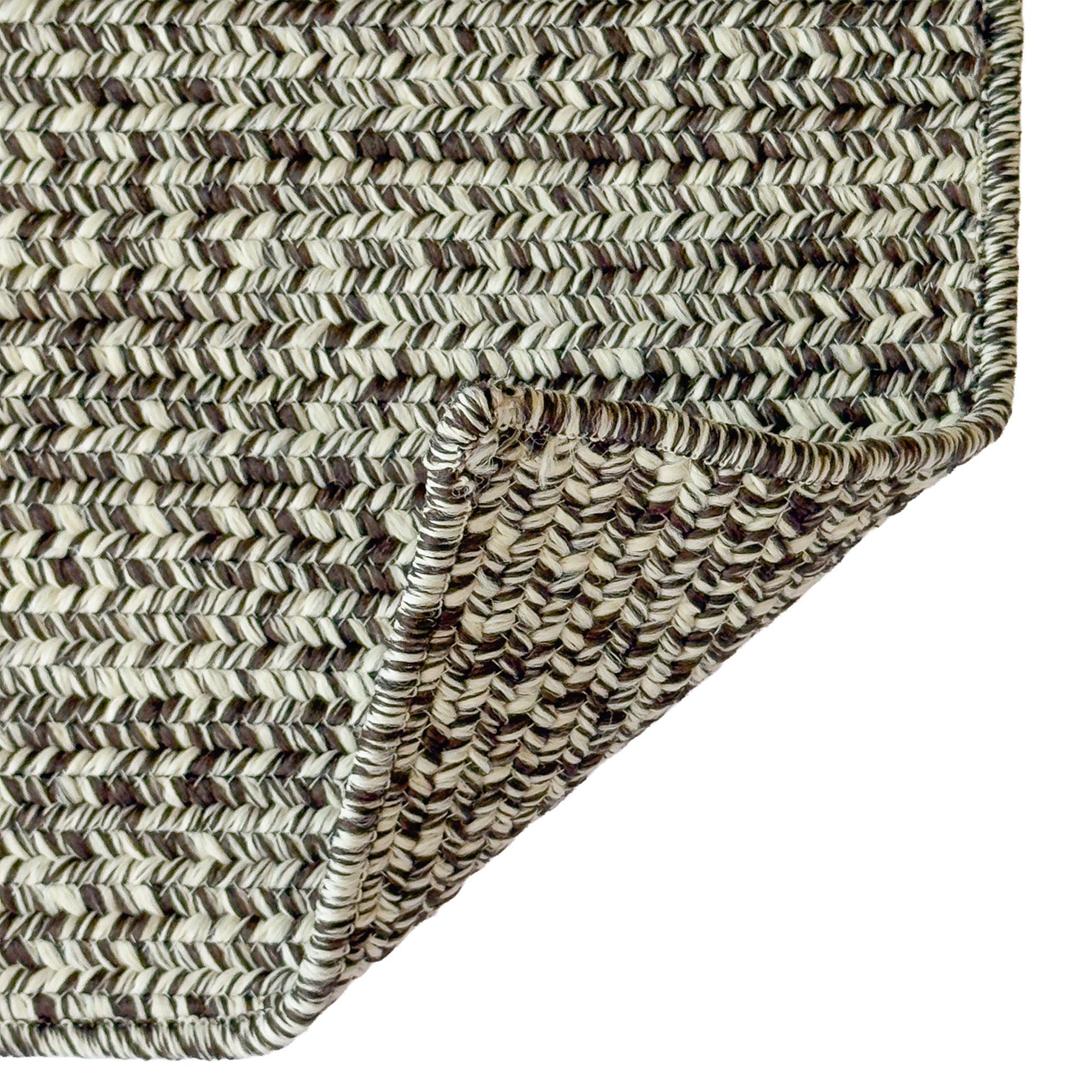 Beach Barn Tweed Driftwood Braided Rug Cross Sewn Rectangle image