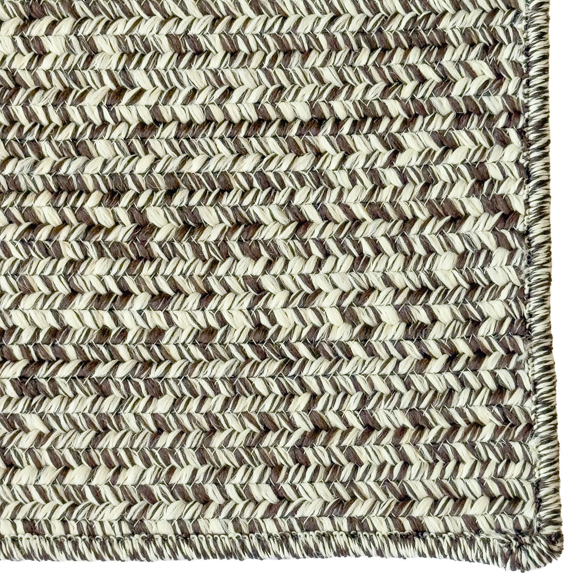 Beach Barn Tweed Driftwood Braided Rug Cross Sewn Rectangle image