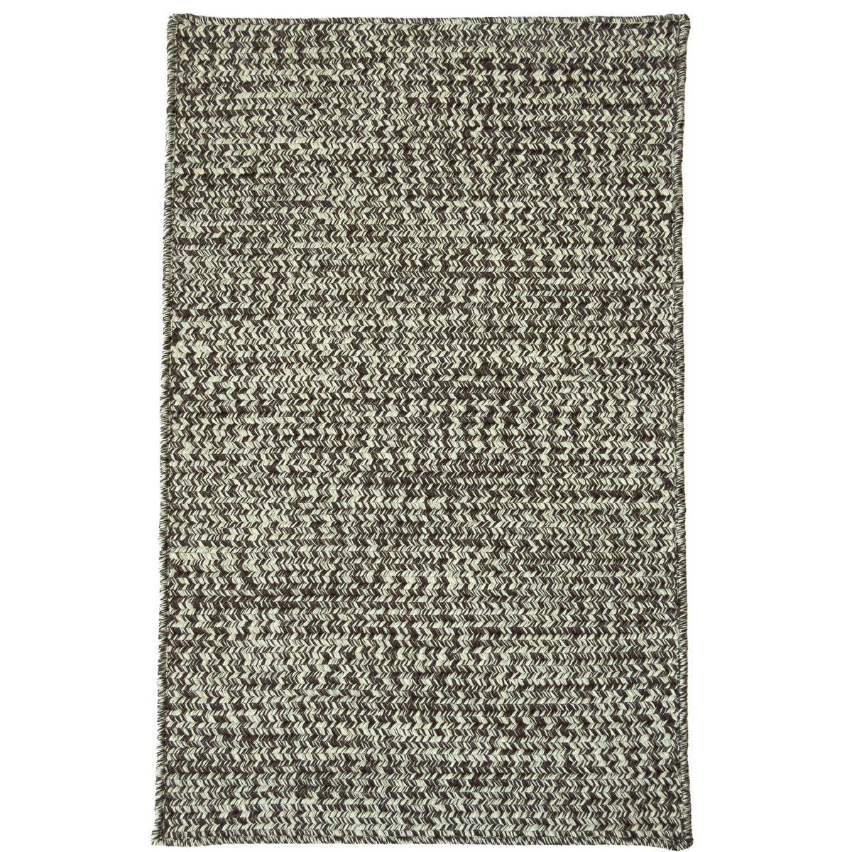 Beach Barn Tweed Driftwood Braided Rug Cross Sewn Rectangle image