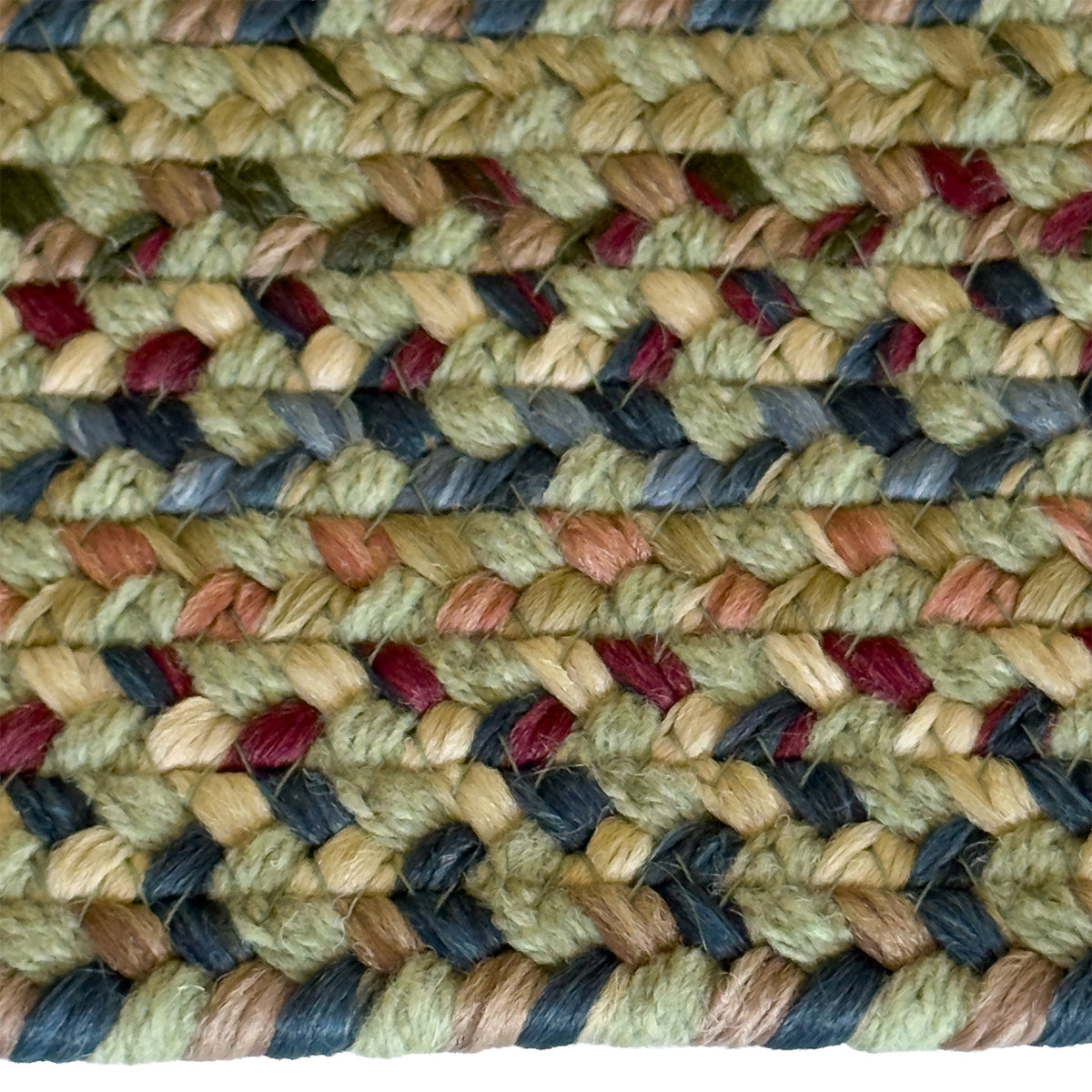 Timber Haven Olive Multi Braided Rug Concentric Rectangle image