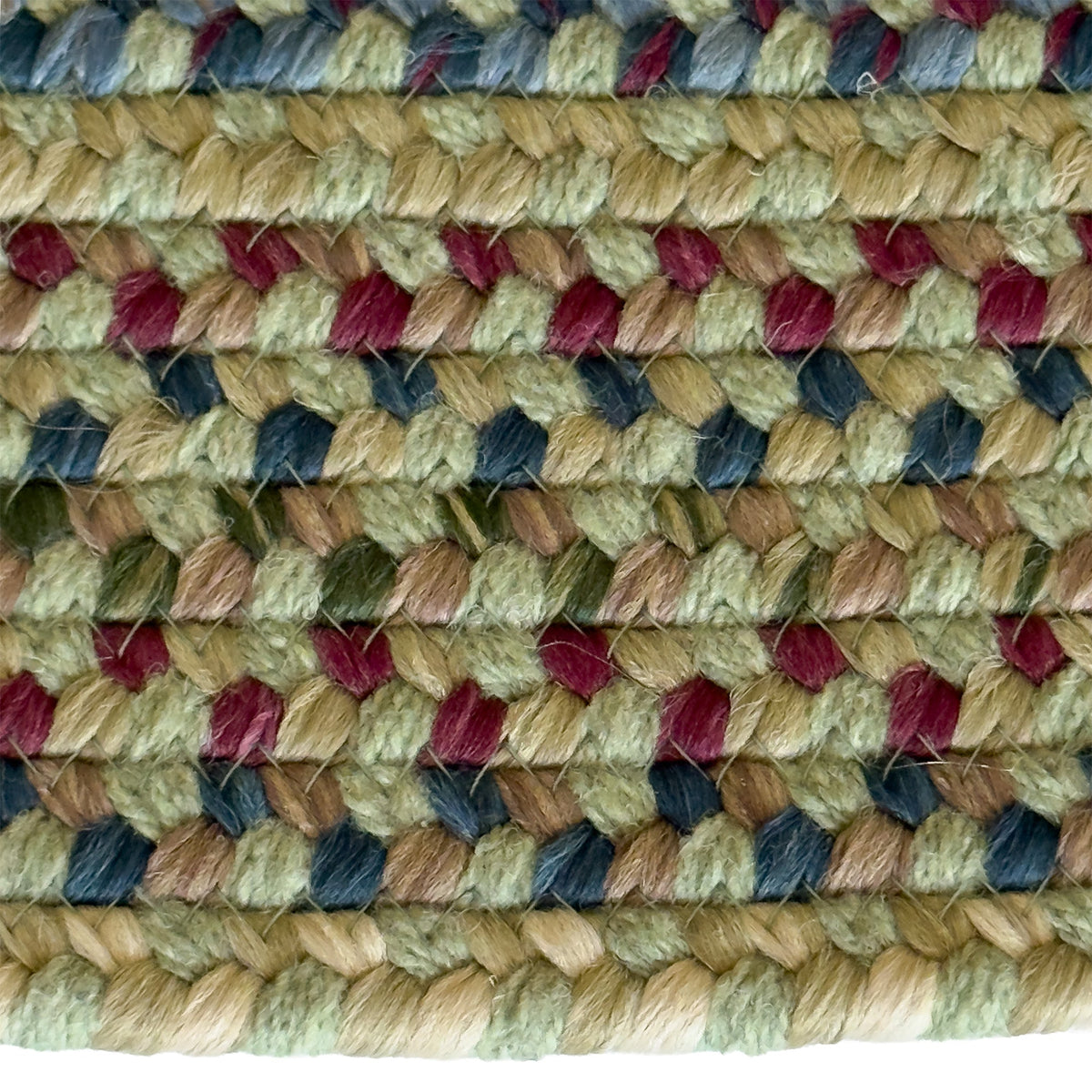 Timber Haven Olive Multi Braided Rug Oval image