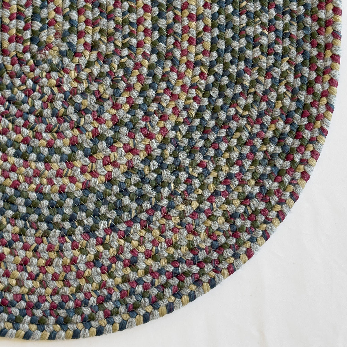 Timber Haven Light Grey Multi Braided Rug Oval image