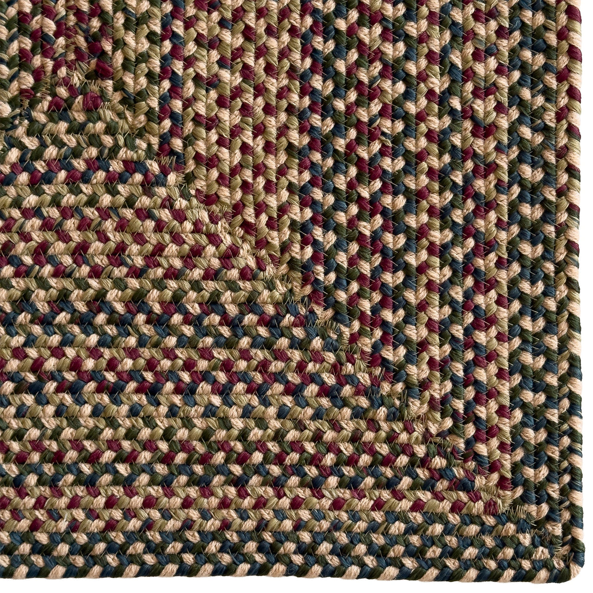 Timber Haven Oatmeal Multi Braided Rug Concentric Rectangle image